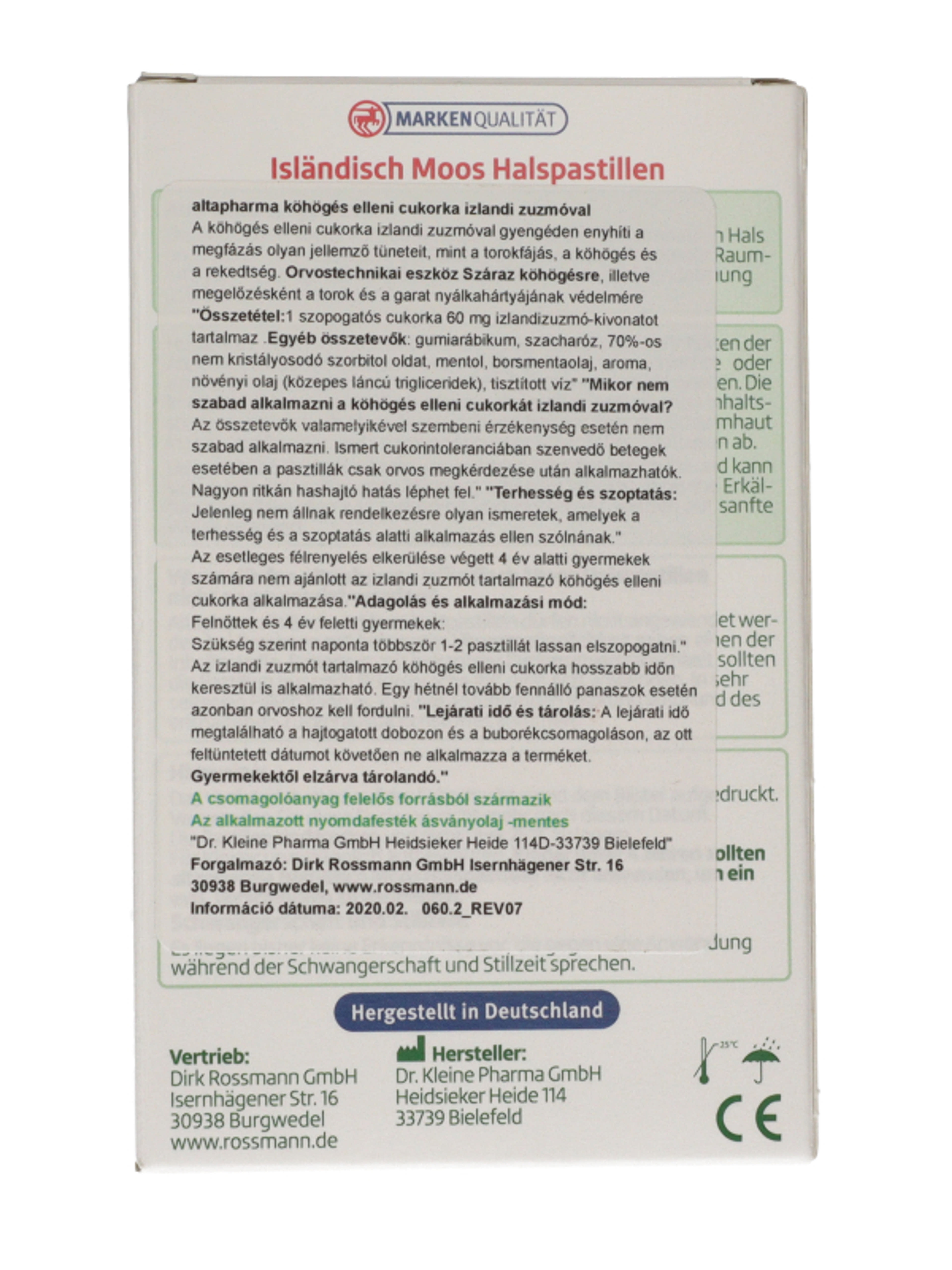 Altapharma Izlandi Zuzmó Pasztilla - 40 db-5