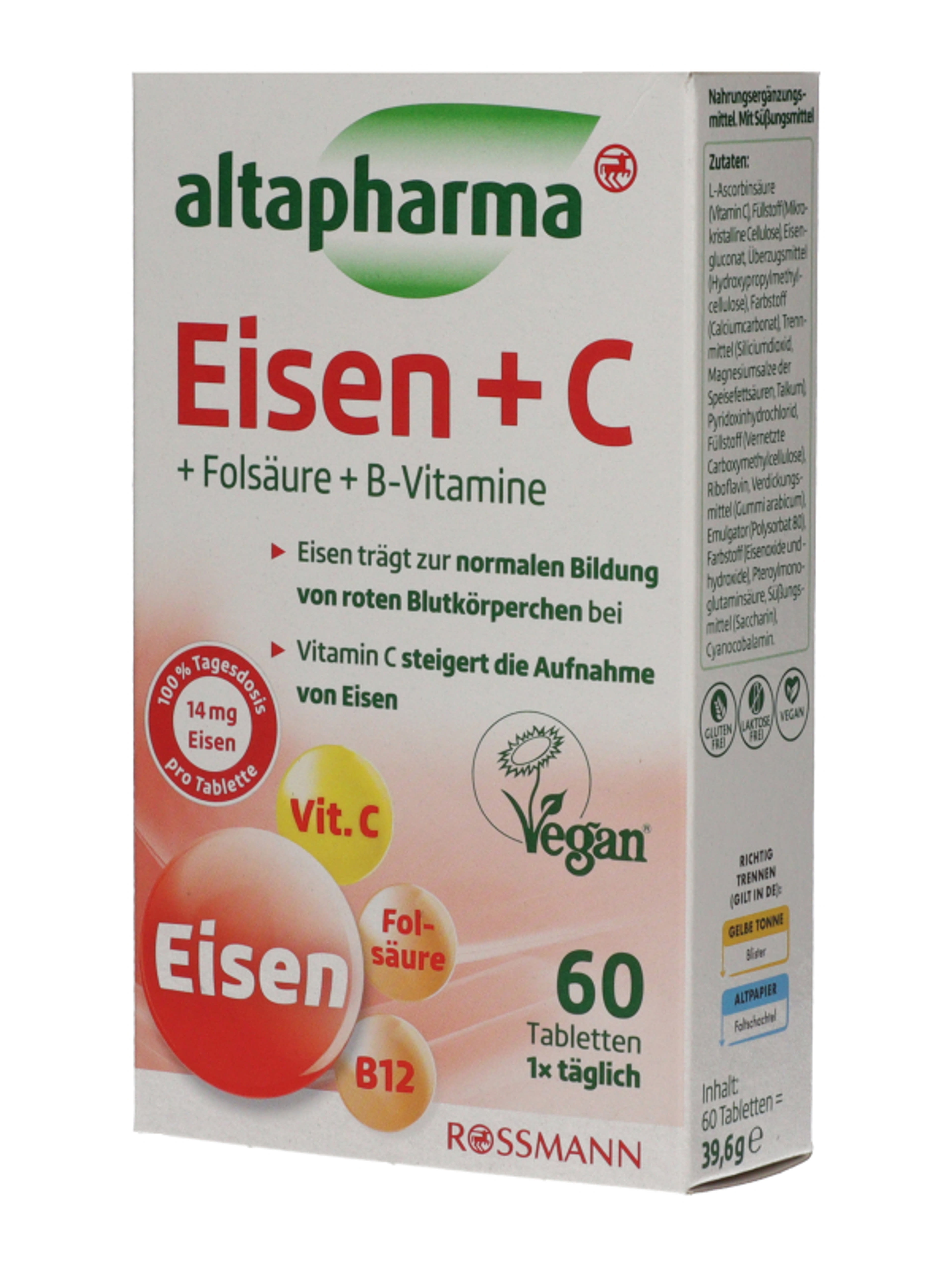 Altapharma Vas + Vitamin tabletta - 60 db-3