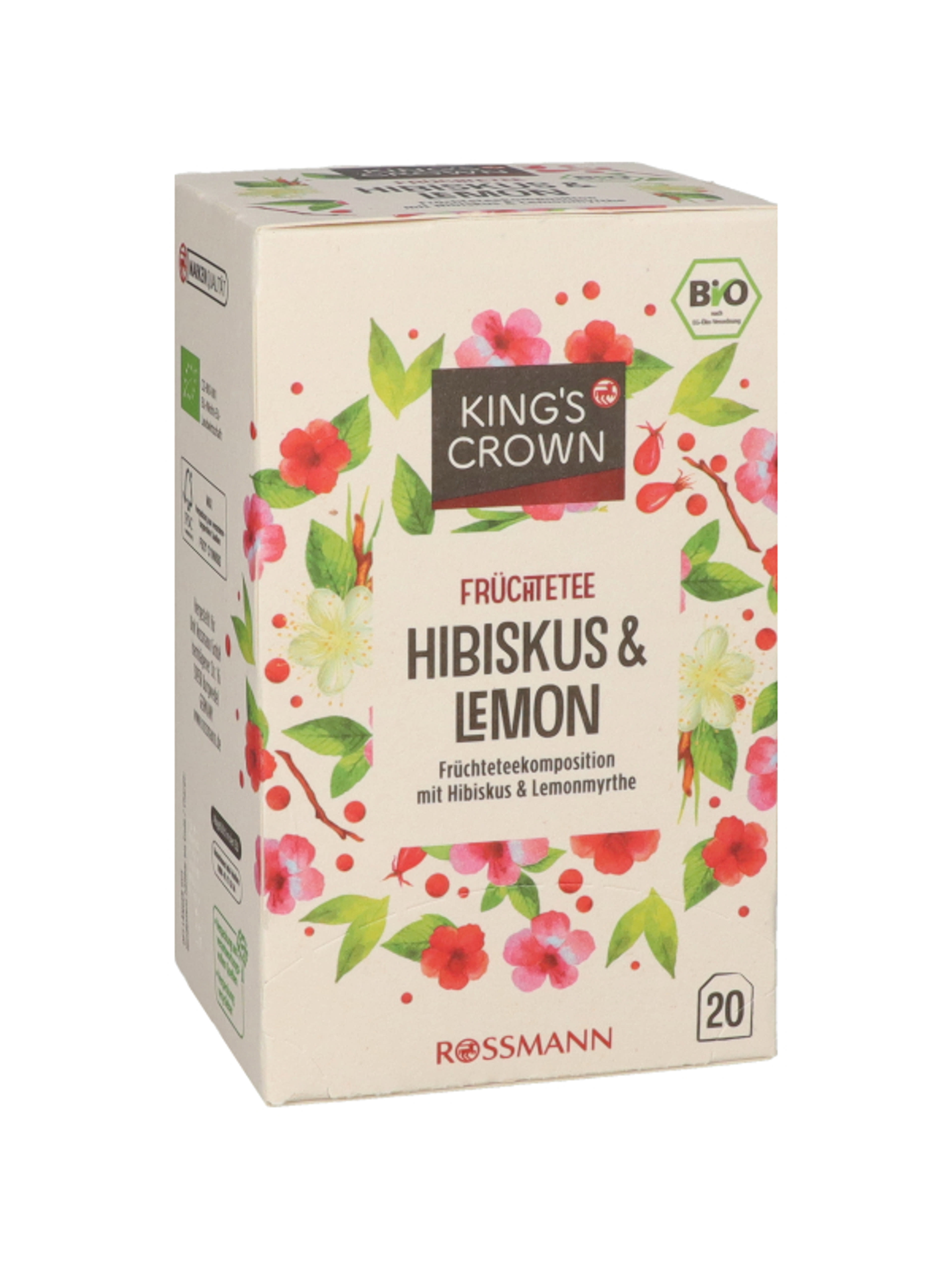 King's Crown hibiszkusz-citrom mirtusz bio gyümölcstea - 40 g-3