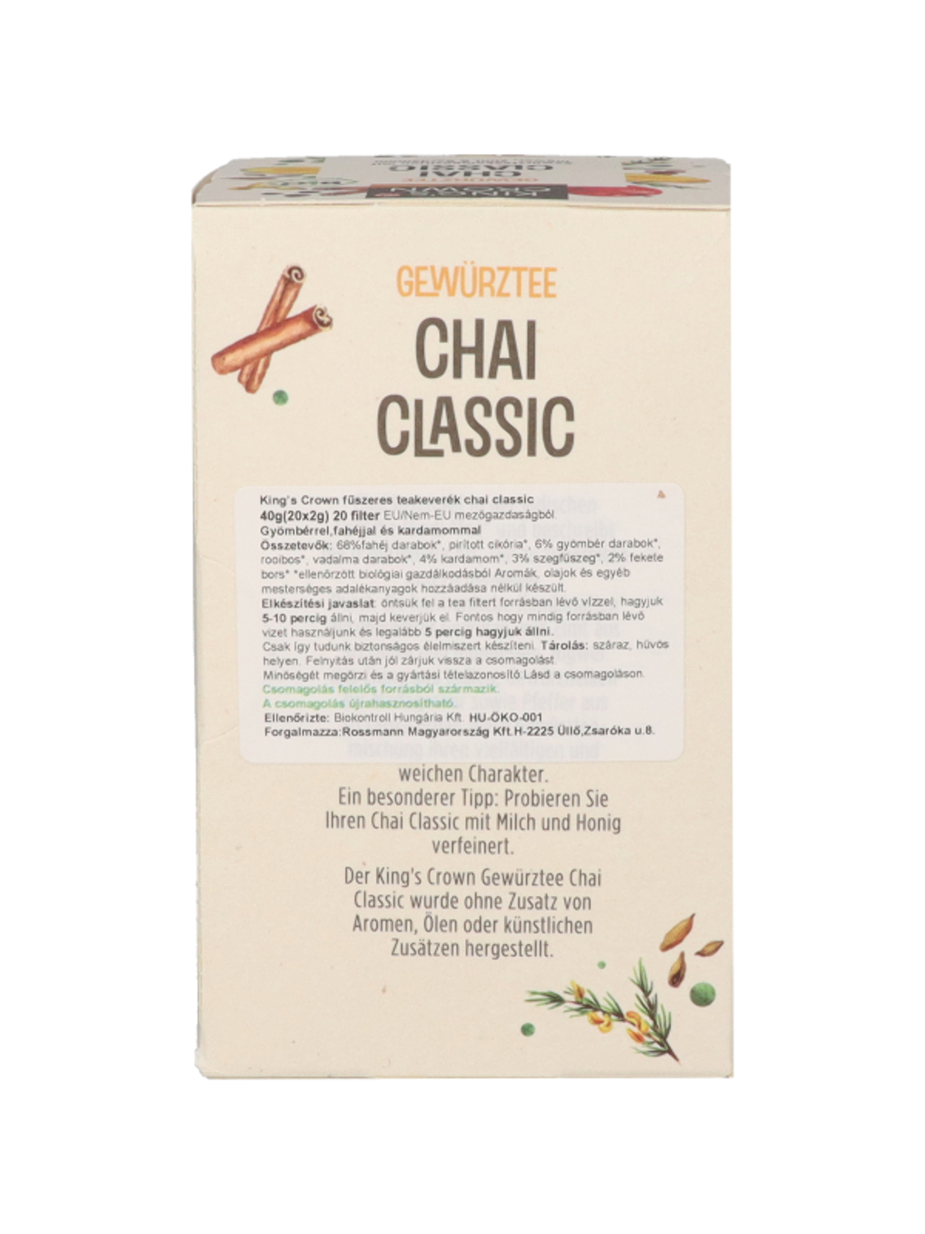 King's Crown chai bio fűszeres tea - 40 g-5
