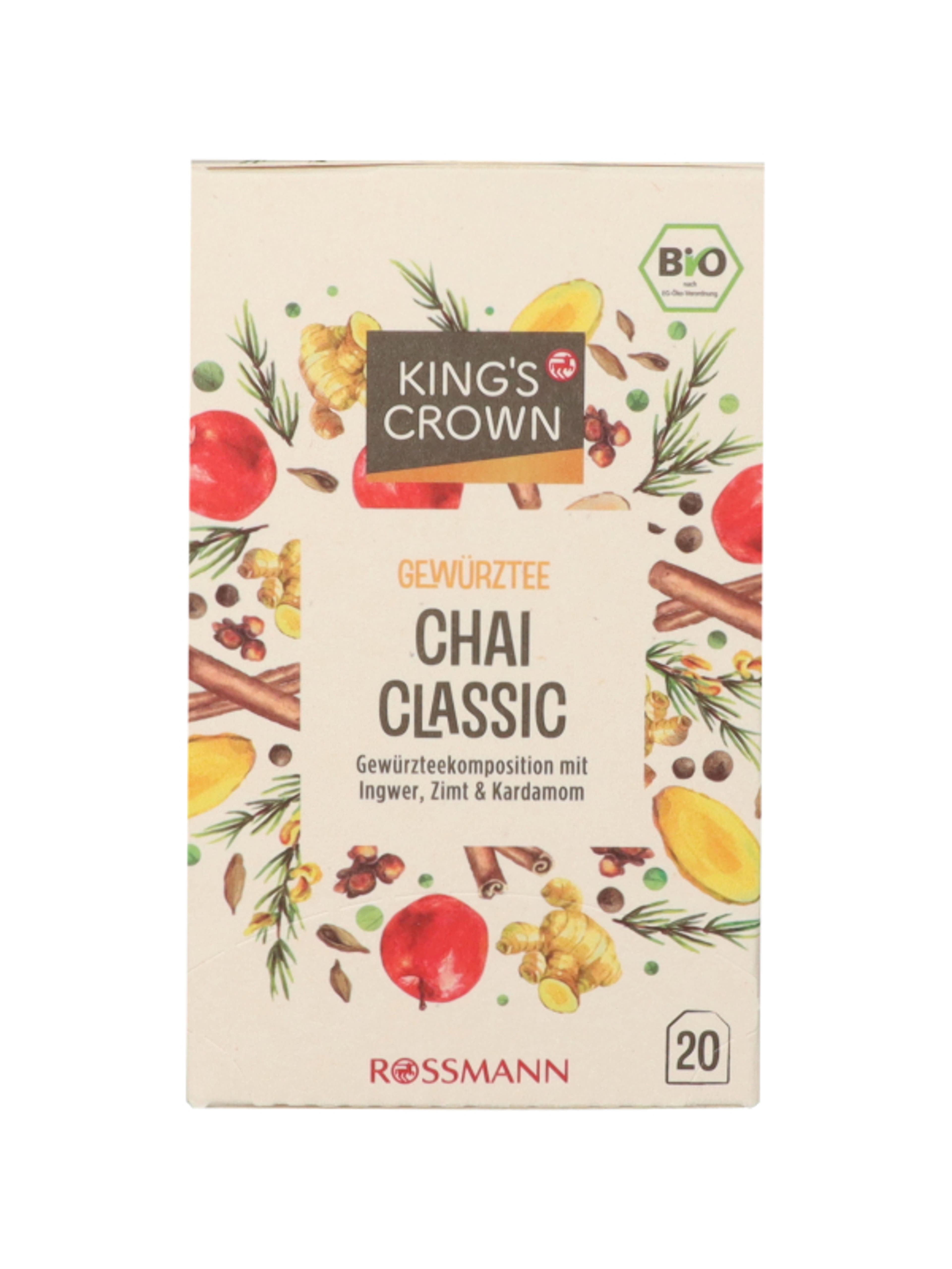 King's Crown chai bio fűszeres tea - 40 g