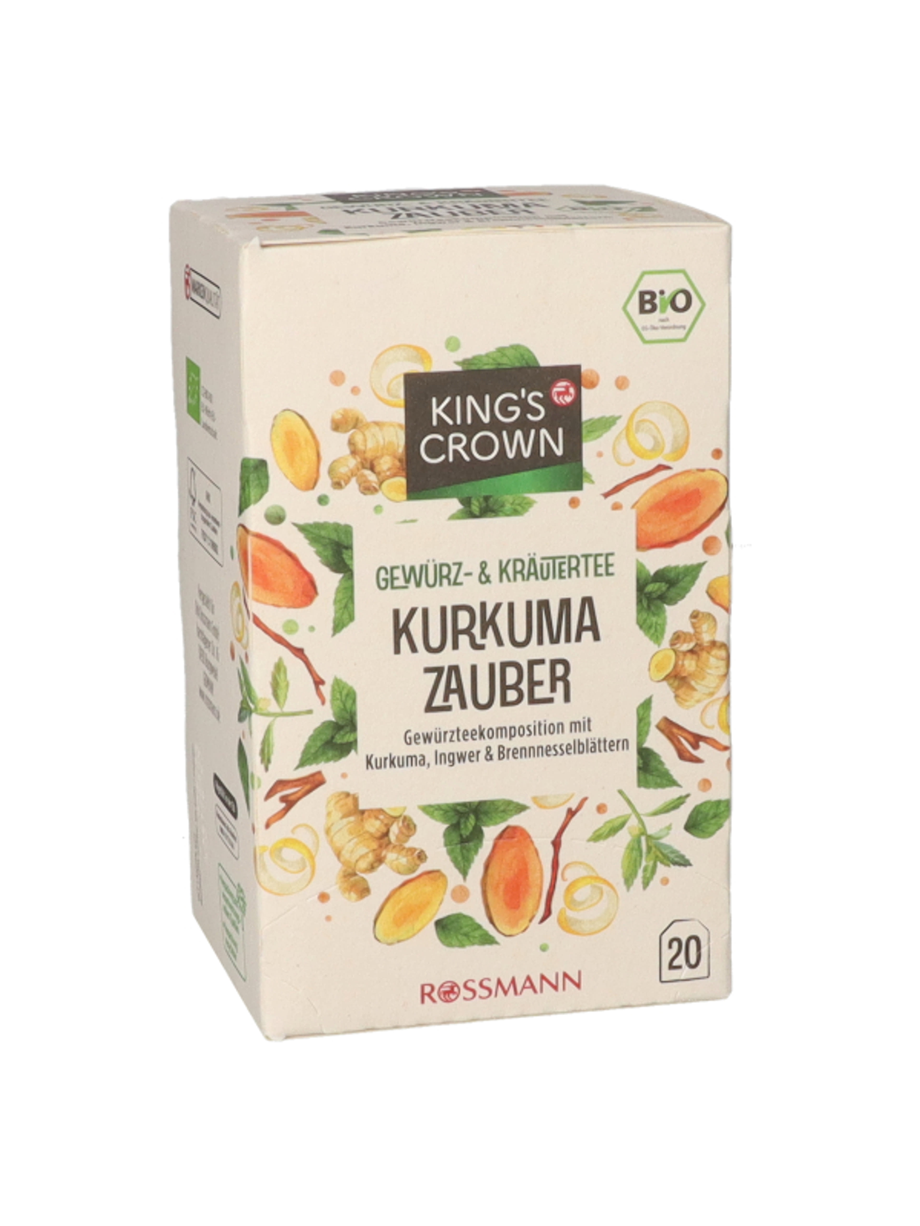 King's Vrown Bio fűszeres gyógytea kurkumával 20 filter - 35 g-3