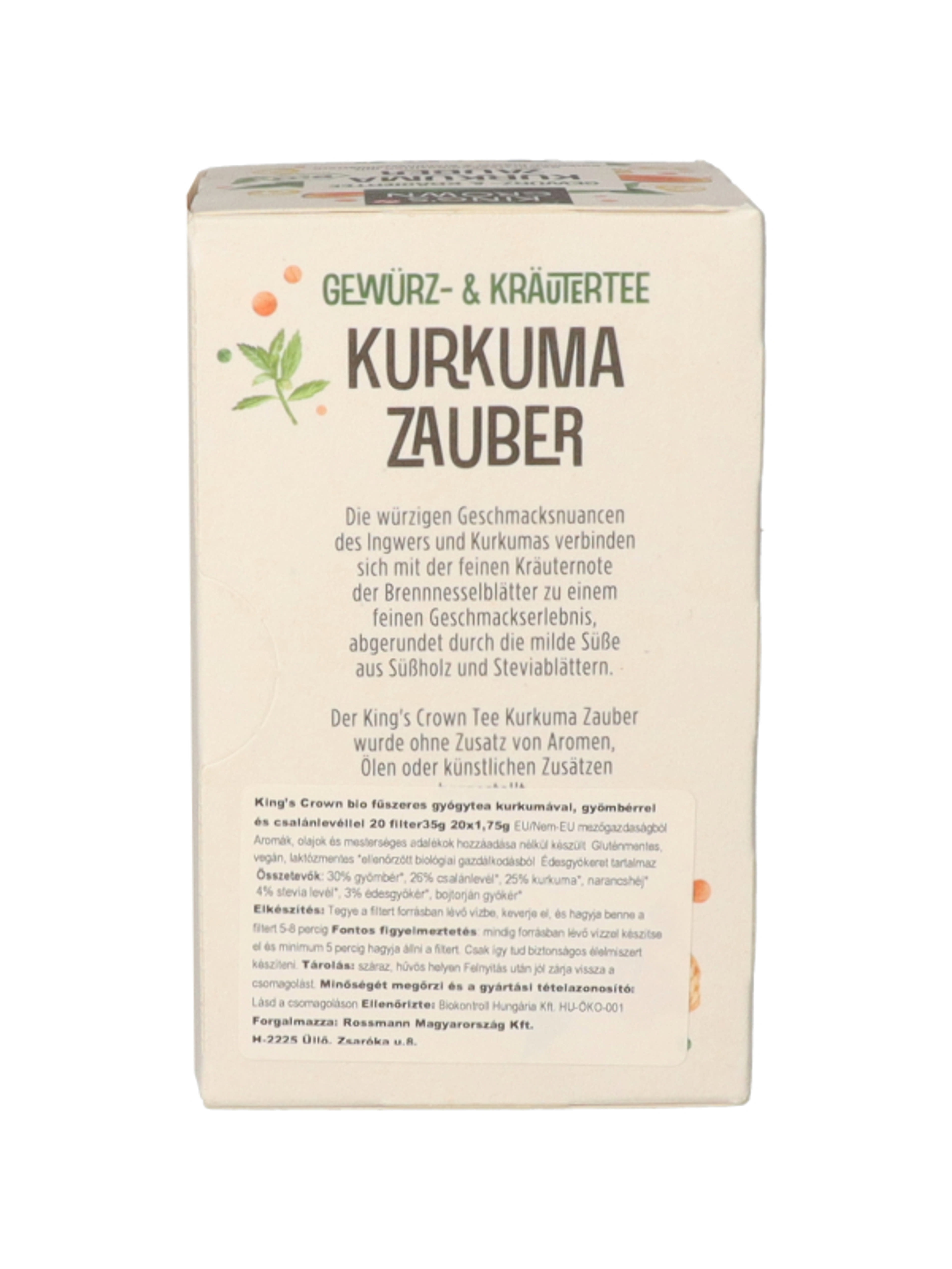 King's Vrown Bio fűszeres gyógytea kurkumával 20 filter - 35 g-5