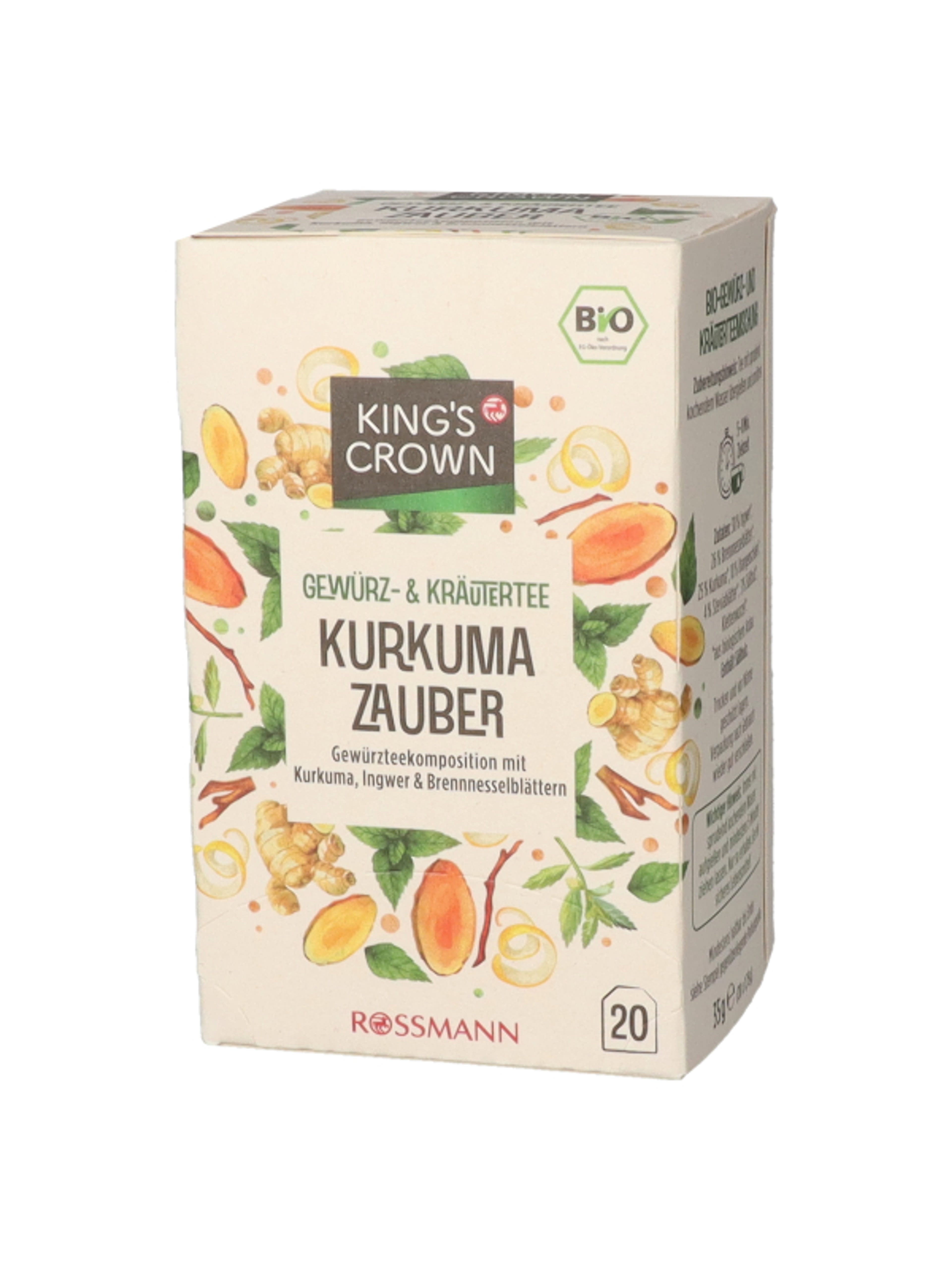 King's Vrown Bio fűszeres gyógytea kurkumával 20 filter - 35 g-7