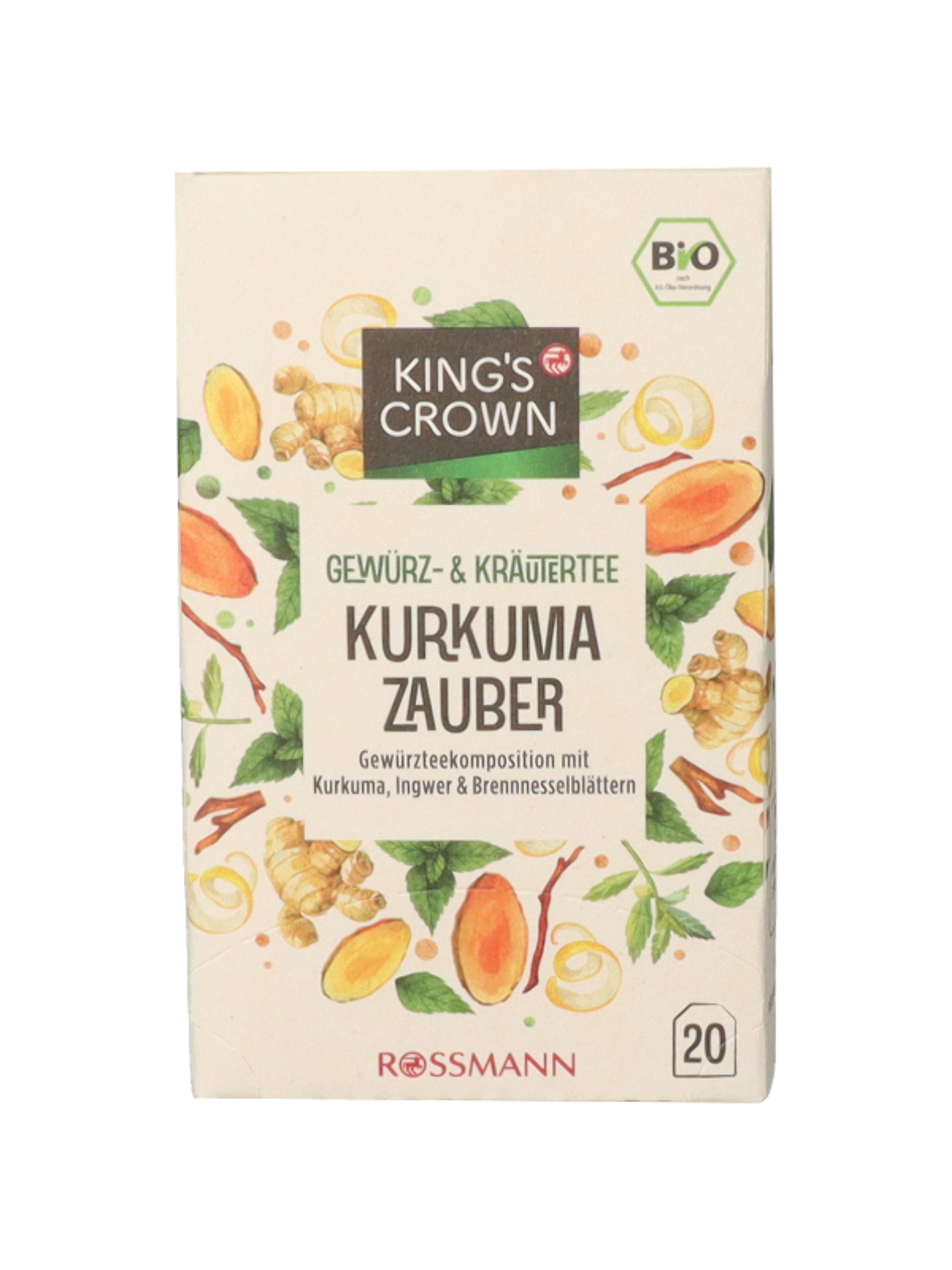 King's Vrown Bio fűszeres gyógytea kurkumával 20 filter - 35 g-2