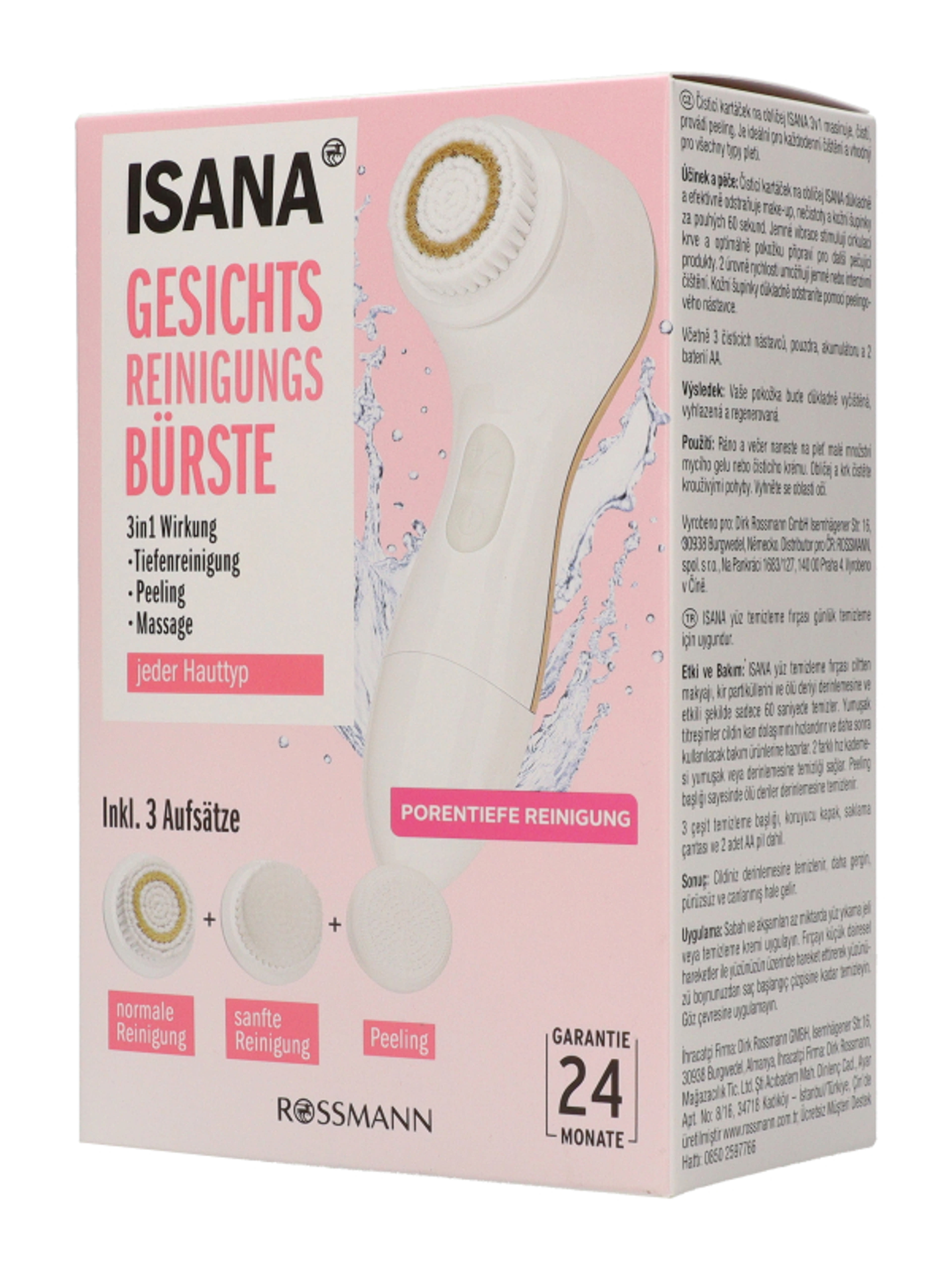 Isana Clean+Care elektromos arctisztító kefe - 1 db-4