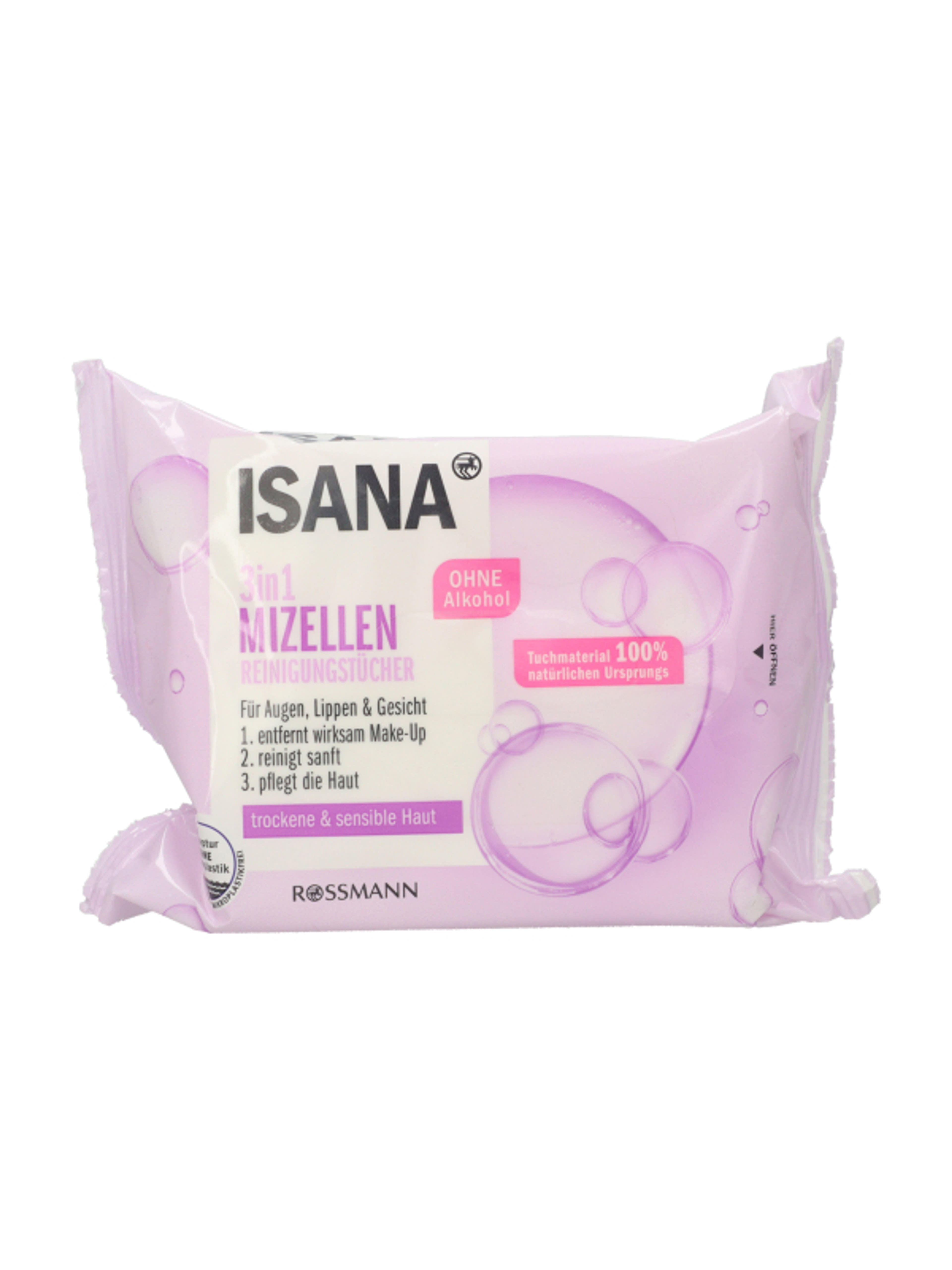 Isana Clean & Care micellás arctisztítókendő - 25 db-2
