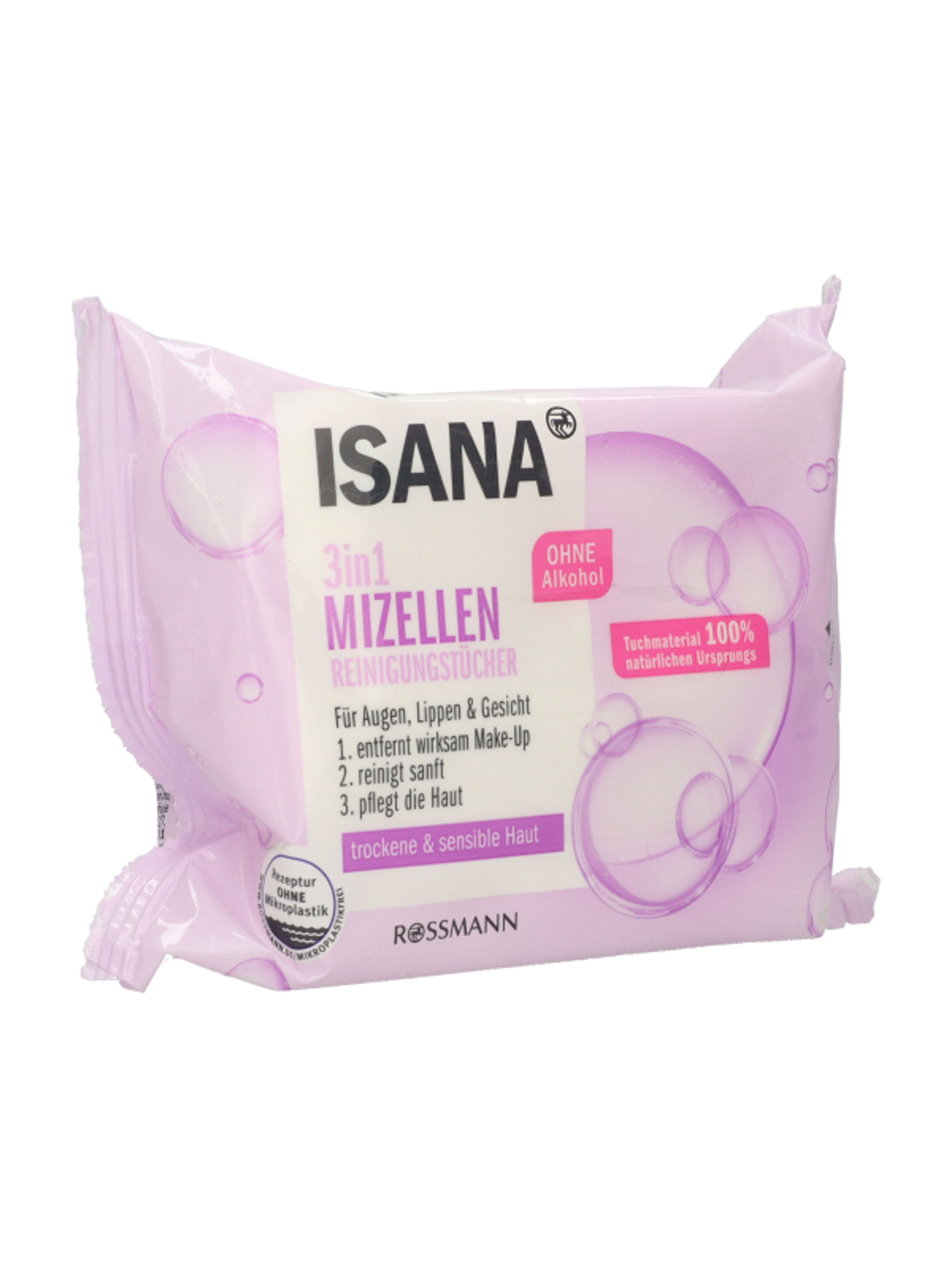Isana Clean & Care micellás arctisztítókendő - 25 db-5