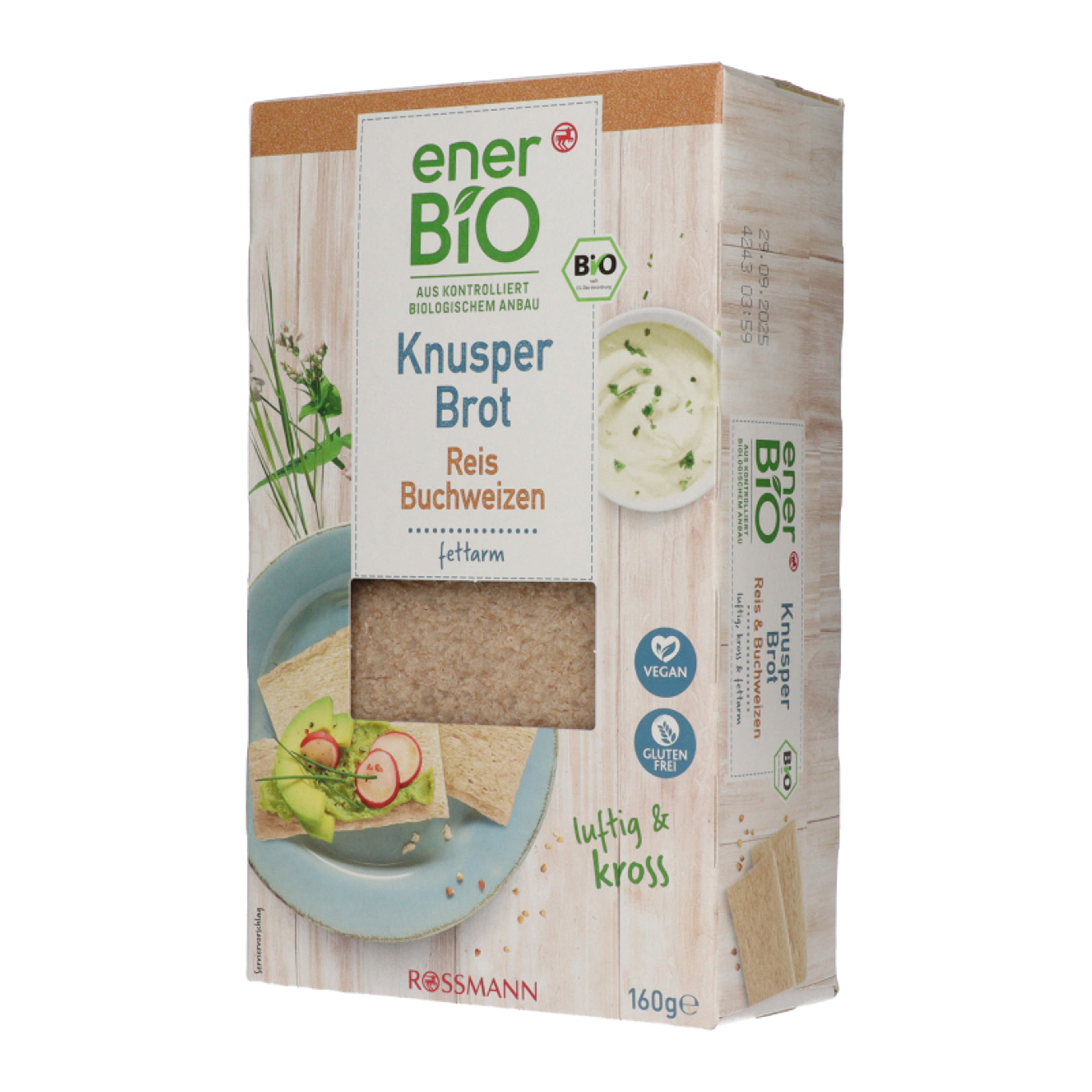 enerBio Bio ropogós rizs&hajdina kenyér - 160 g-2