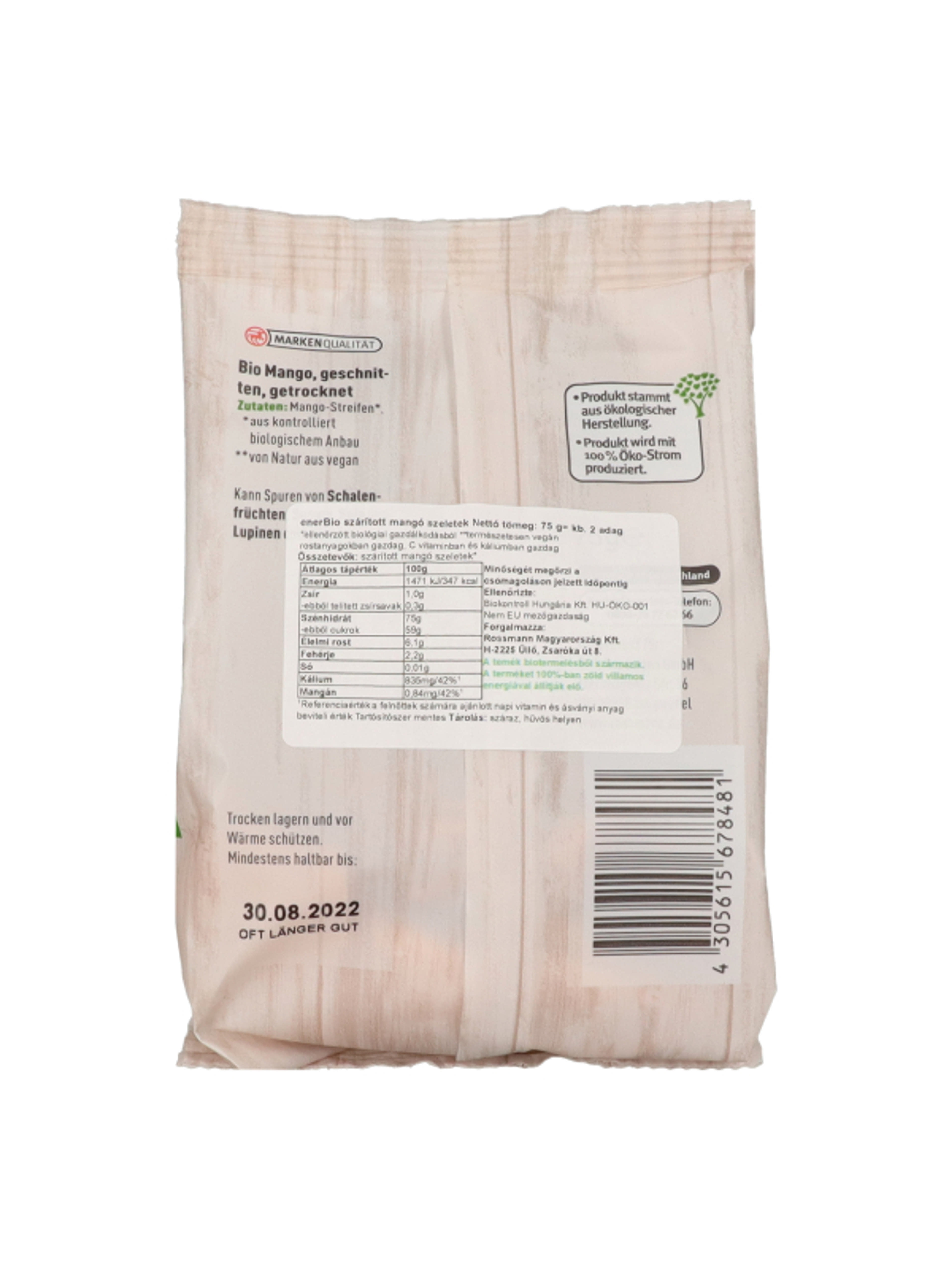 enerBio Aszalt mangó szeletek - 75 g-4