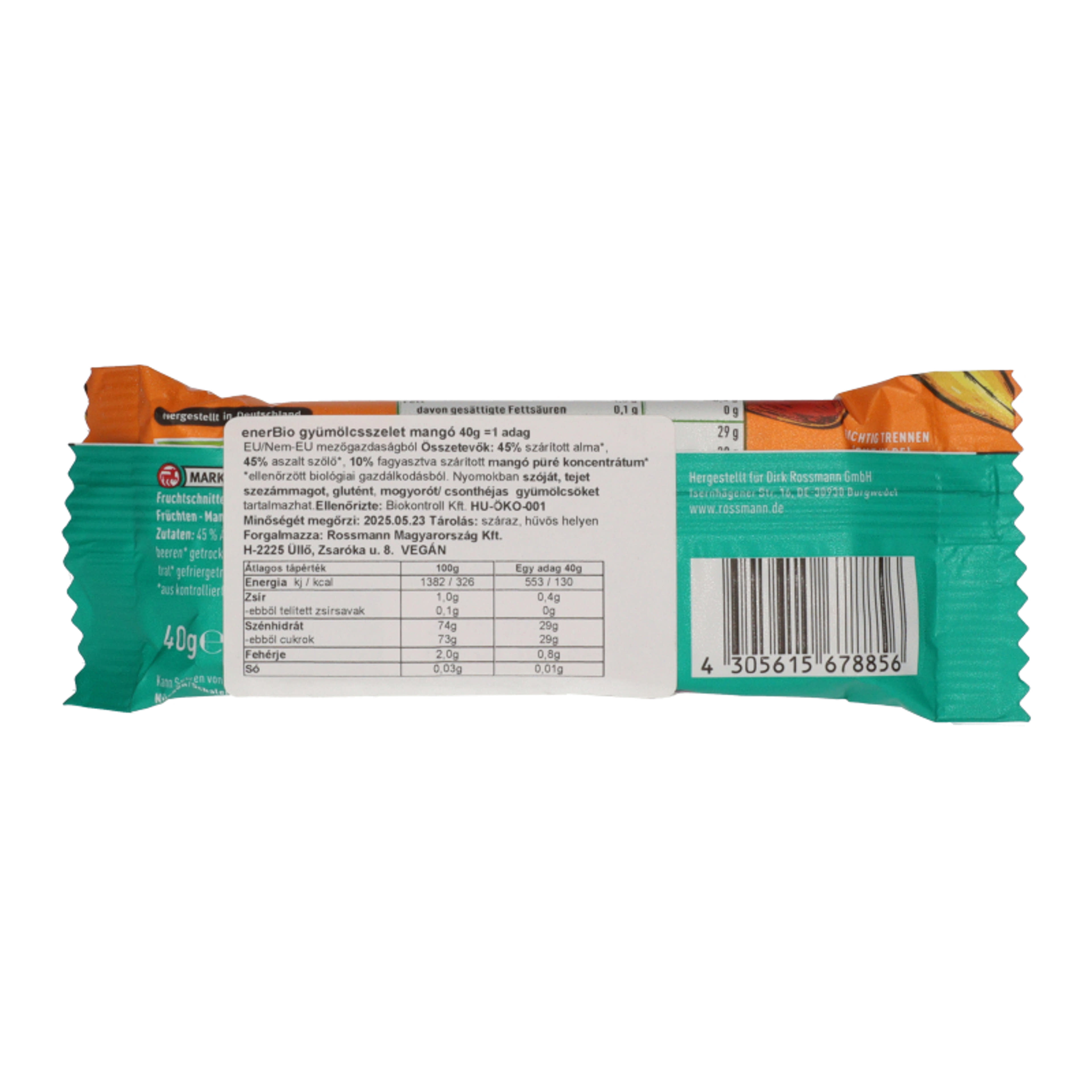 Ener-bio gyümölcsszelet mango - 40 g-2
