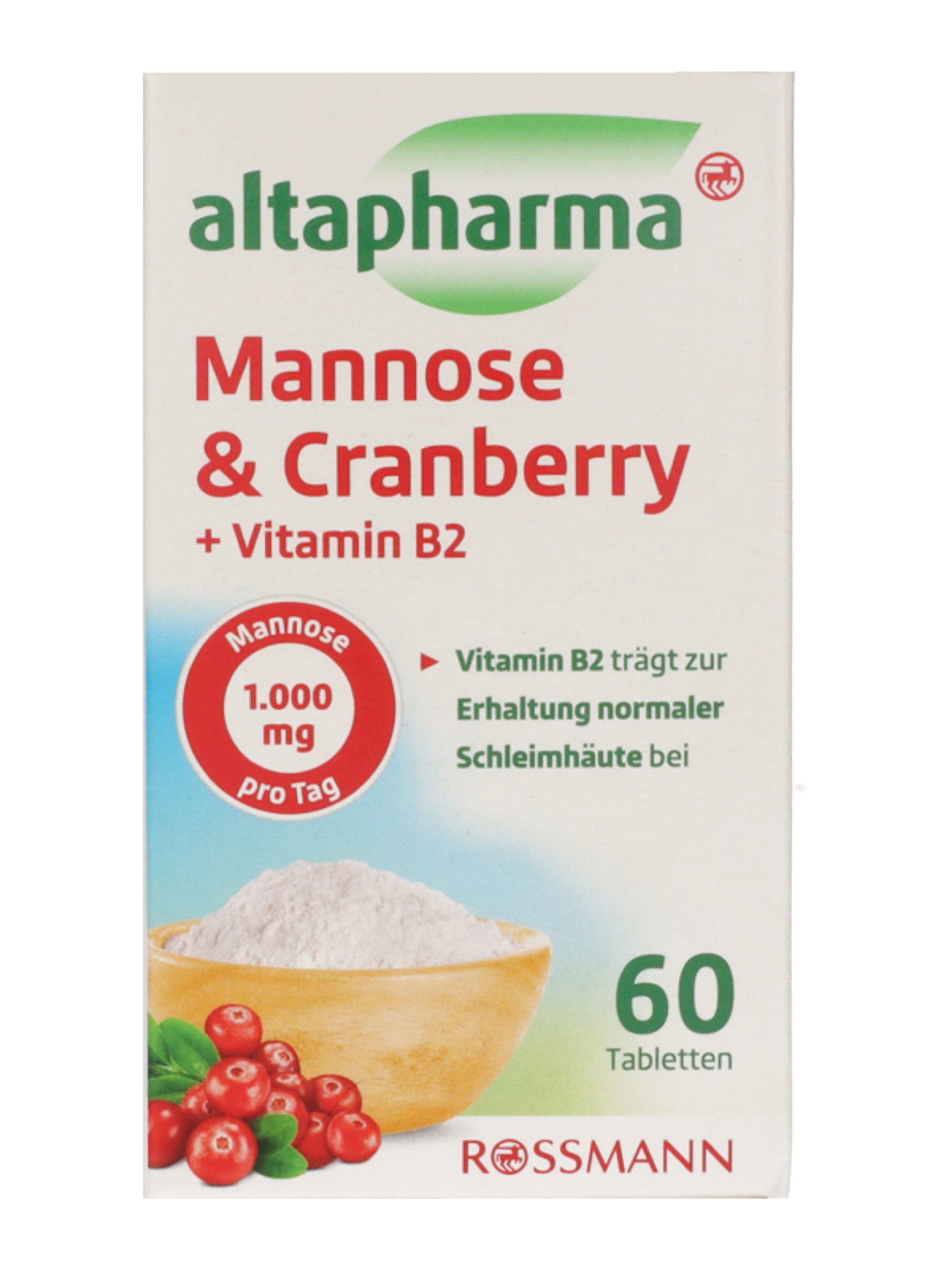 Altapharma Mannóz - vörösáfolya + B2-vitamin tabletta - 60 db
