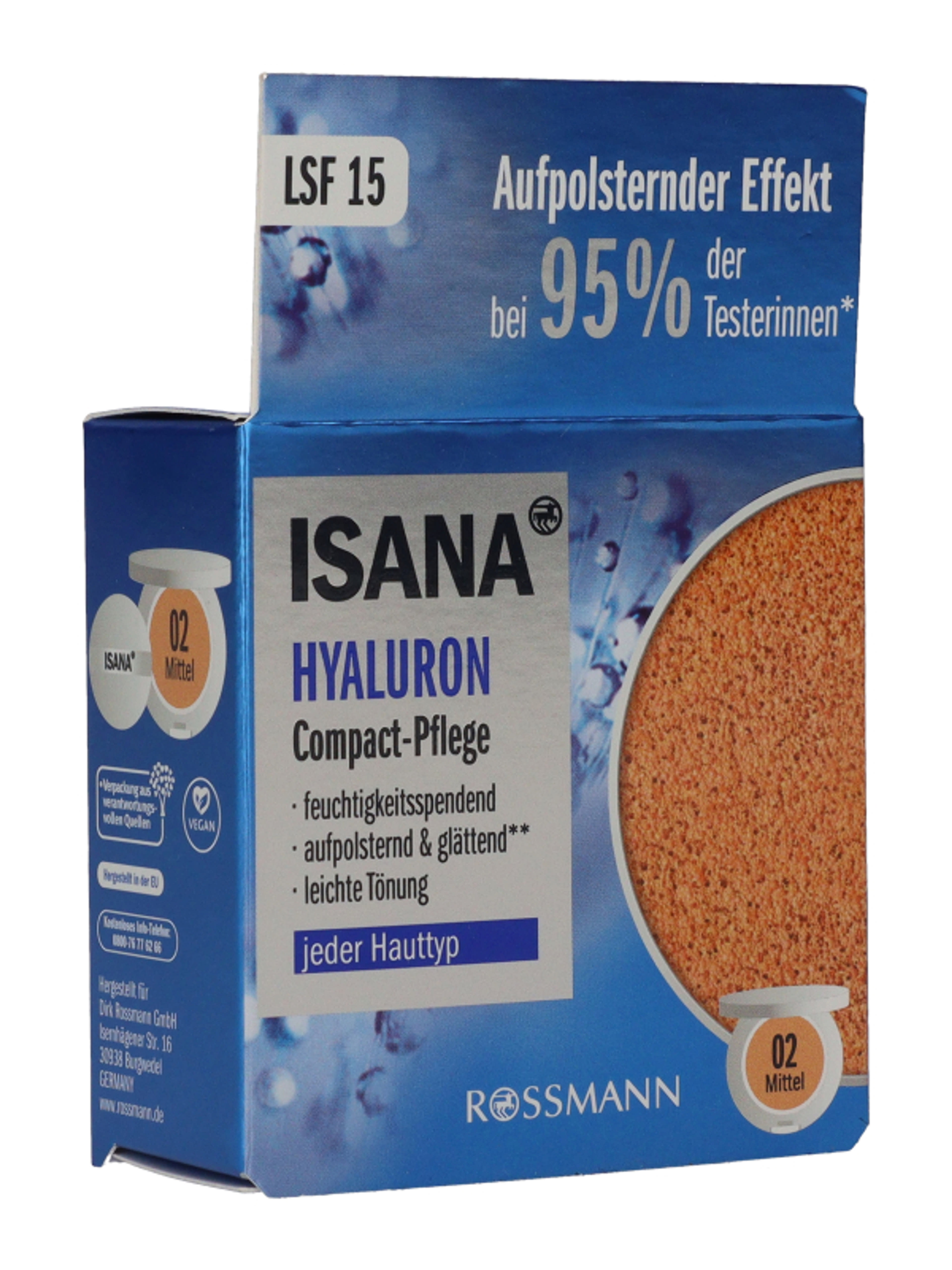 Isana Hyaluron Compact ápoló, közepes árnyalat - 15 g-6