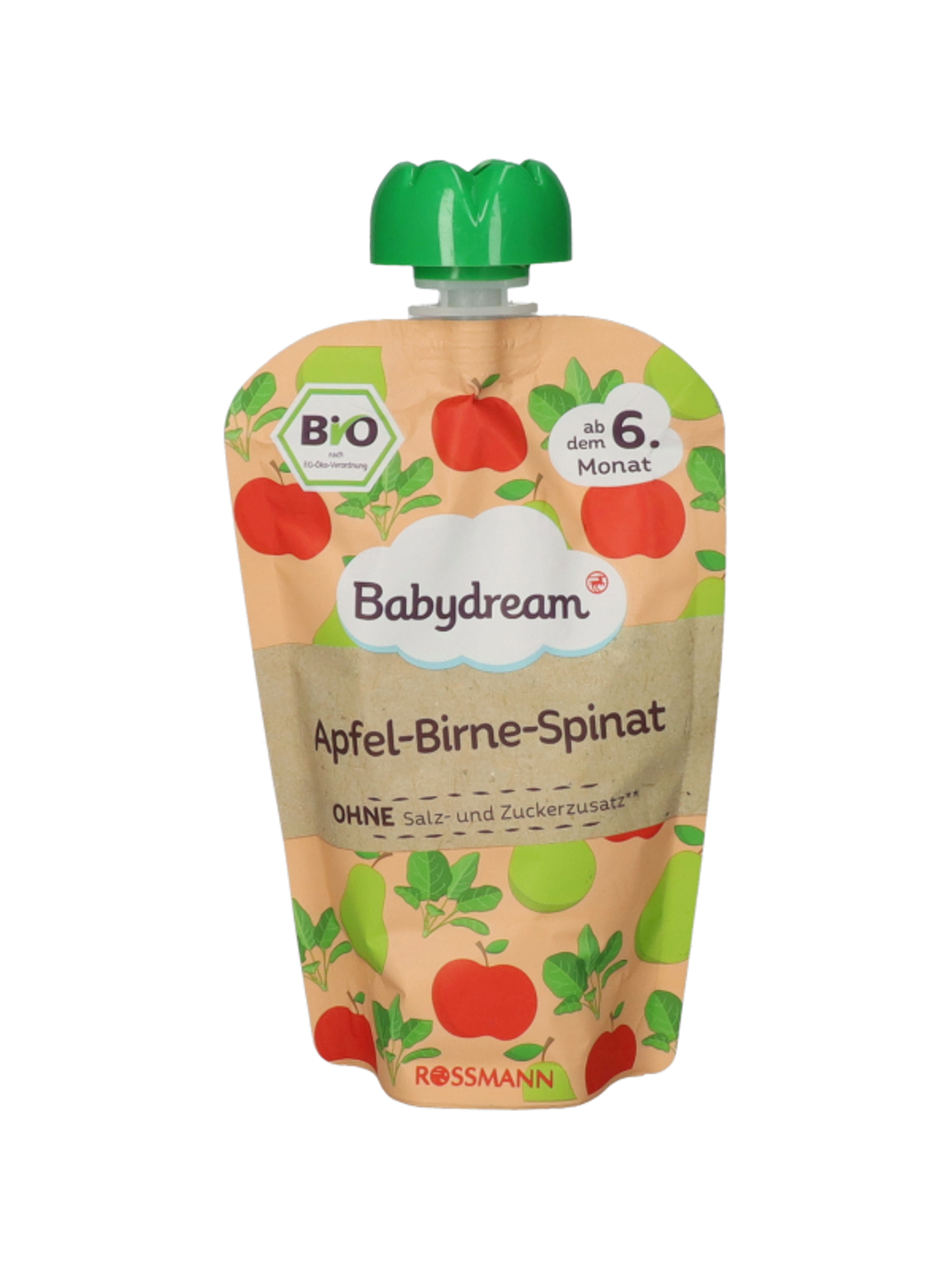 Babydream bio püré alma-körte-spenót 6 hónapos kortól - 100 g-2