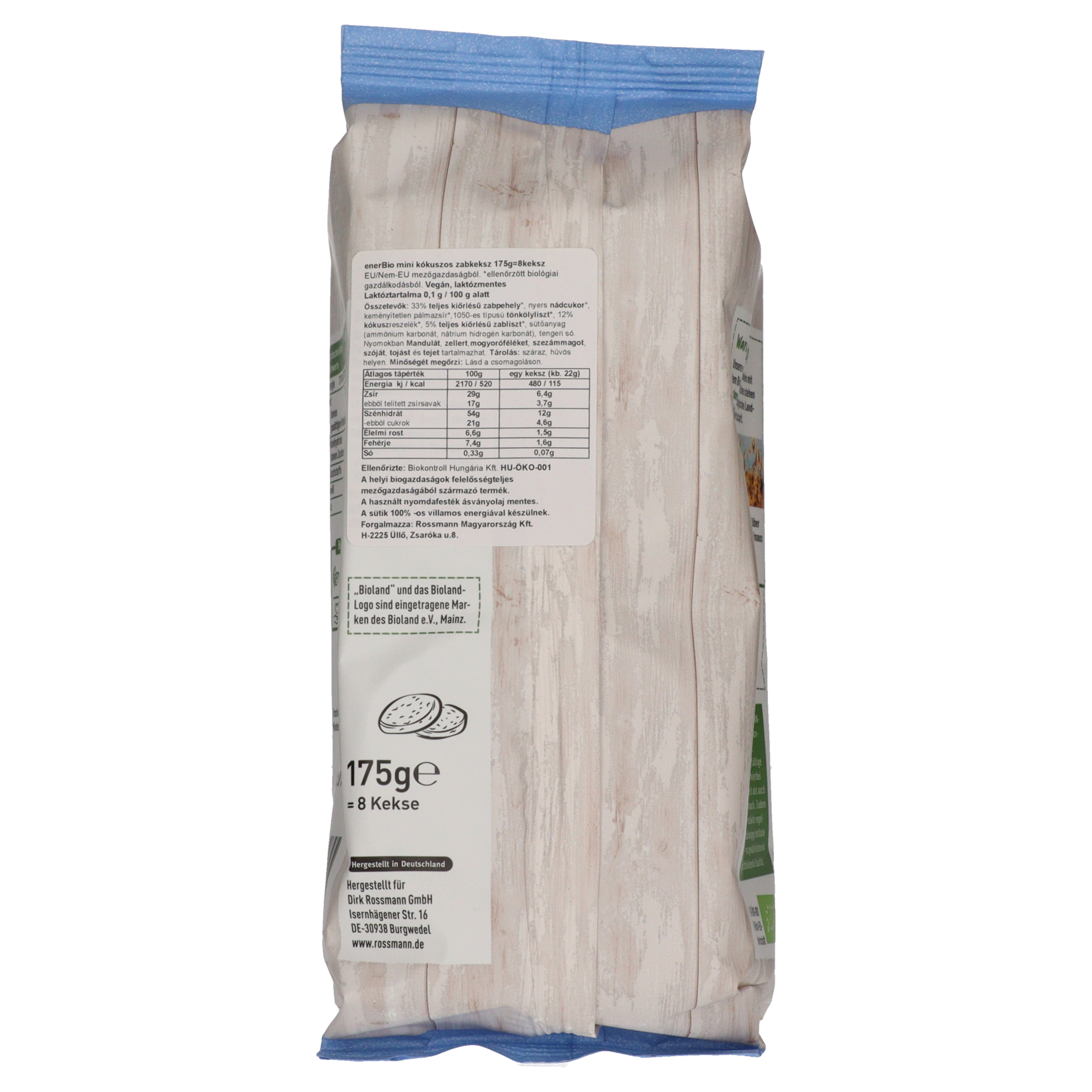 Ener-bio mini zabkeksz kókusz - 175 g-3