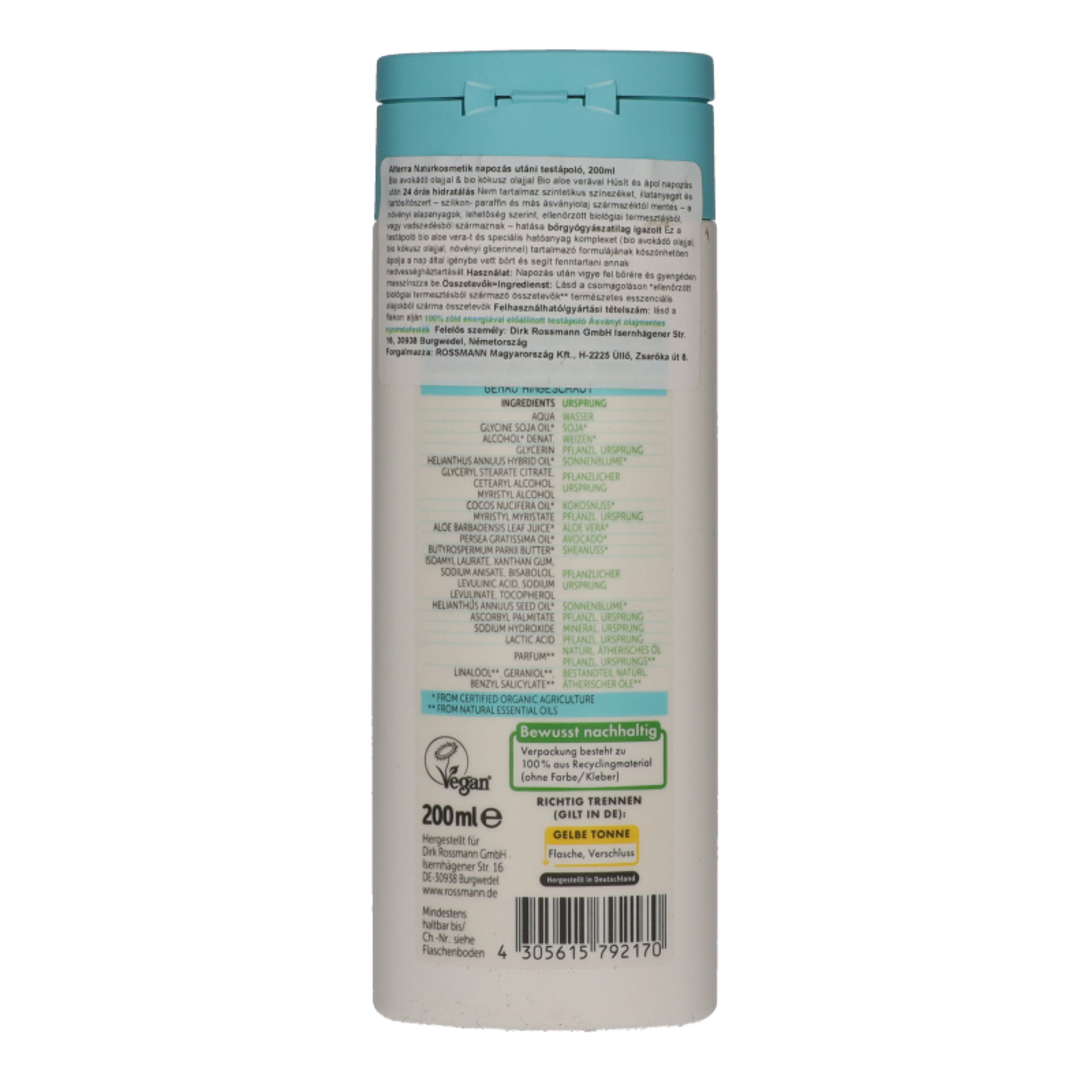 Alterra napozás utáni testápoló - 200 ml-4