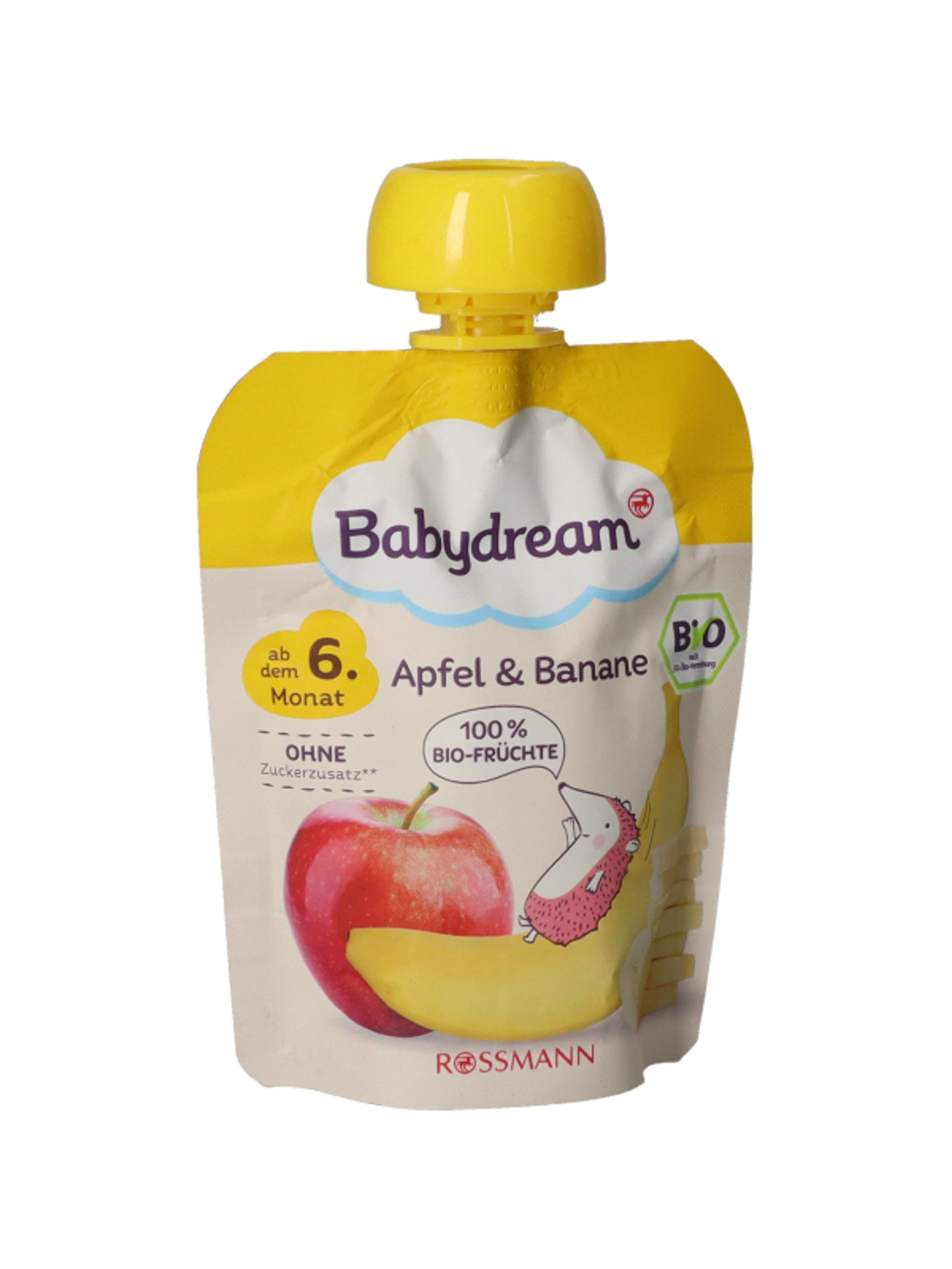 Babydream Bio gyümölcspüré 6 hónapos kortól, alma és banán - 90 g-2