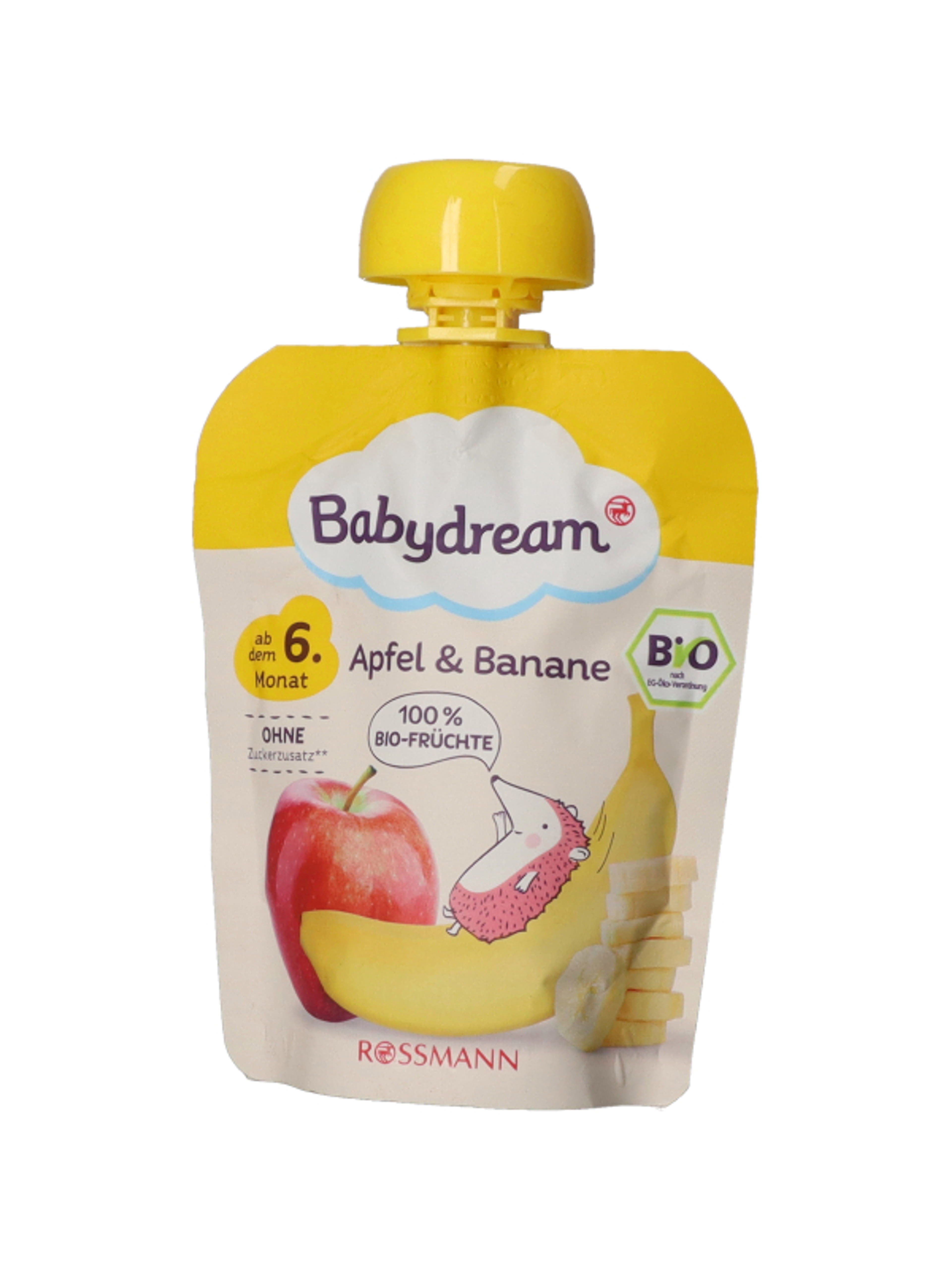 Babydream Bio gyümölcspüré 6 hónapos kortól, alma és banán - 90 g-4