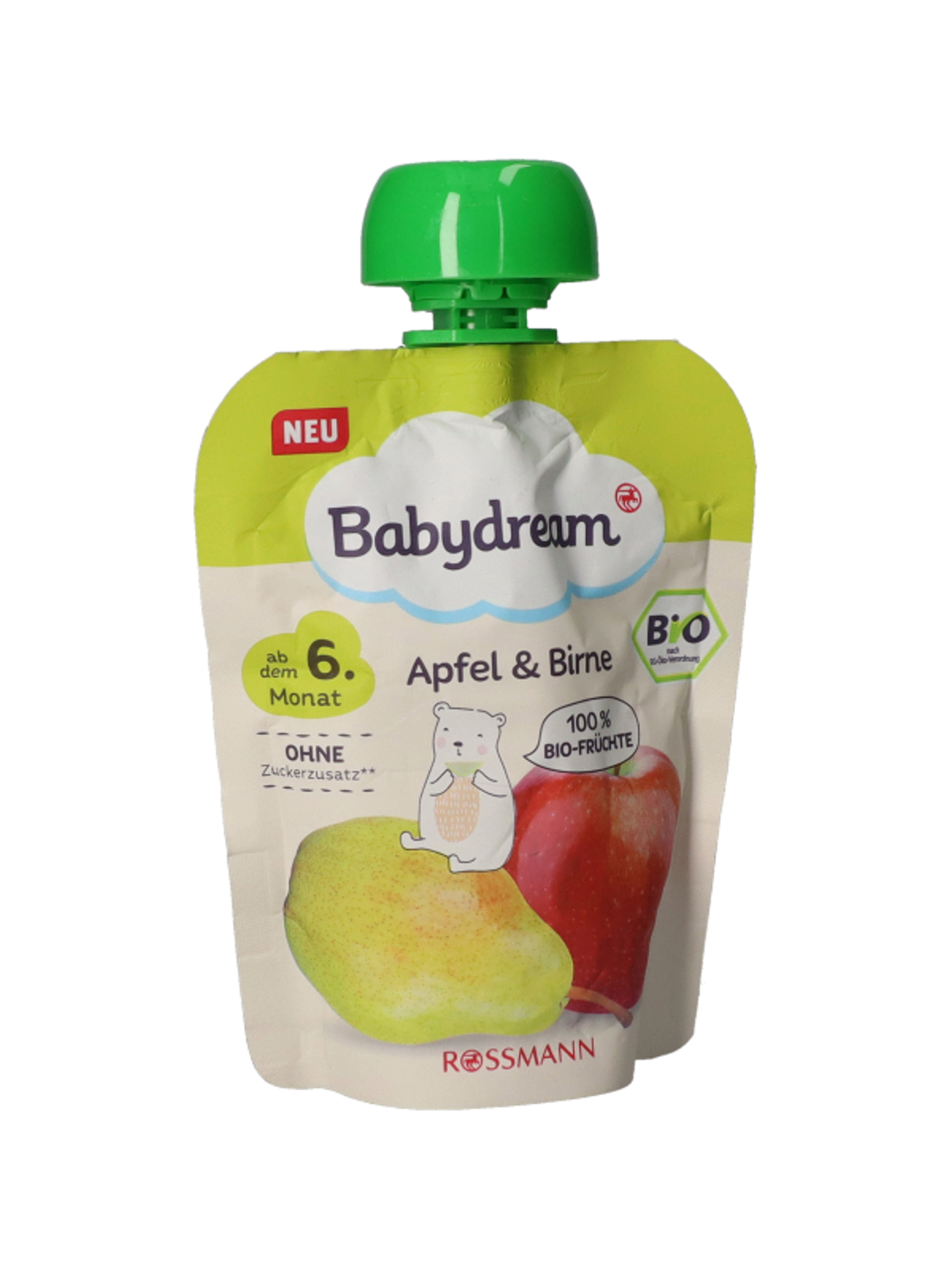 Babydream Bio gyümölcspüré 6 hónapos kortól,alma és körte - 90 g-2