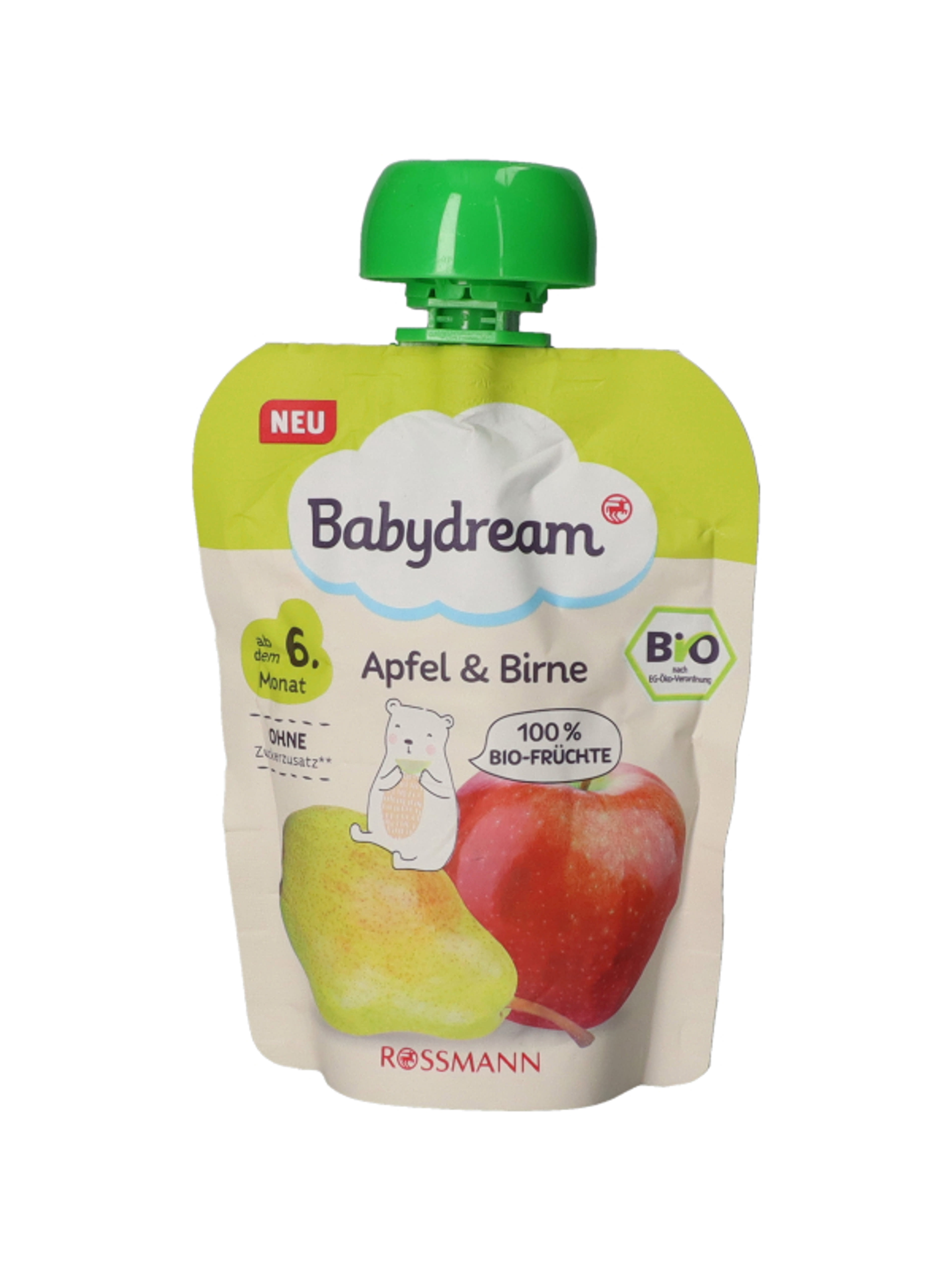 Babydream Bio gyümölcspüré 6 hónapos kortól,alma és körte - 90 g-4