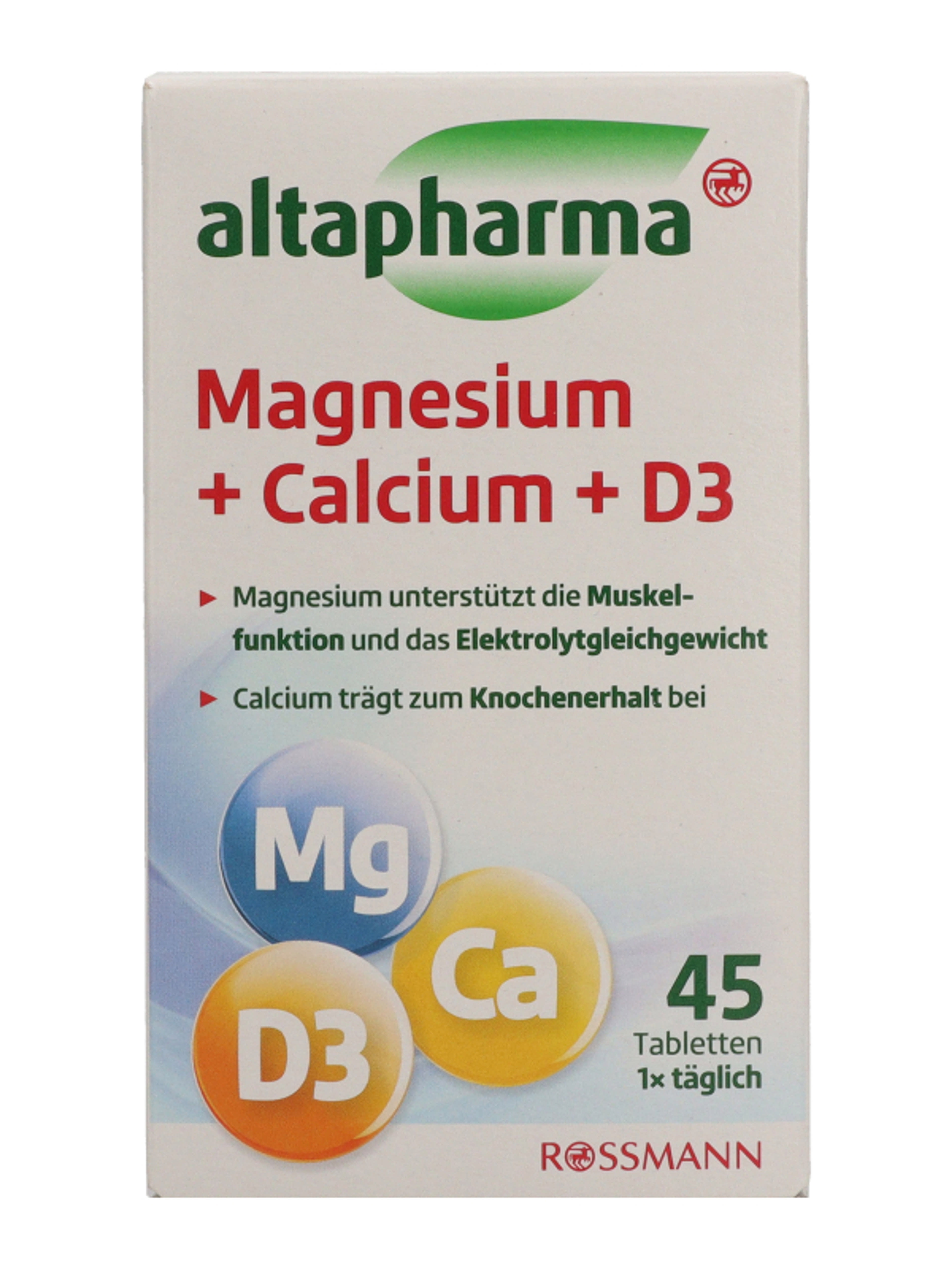 Altapharma magnézium, kalcium és D3-vitamin tabletta - 45 db-2