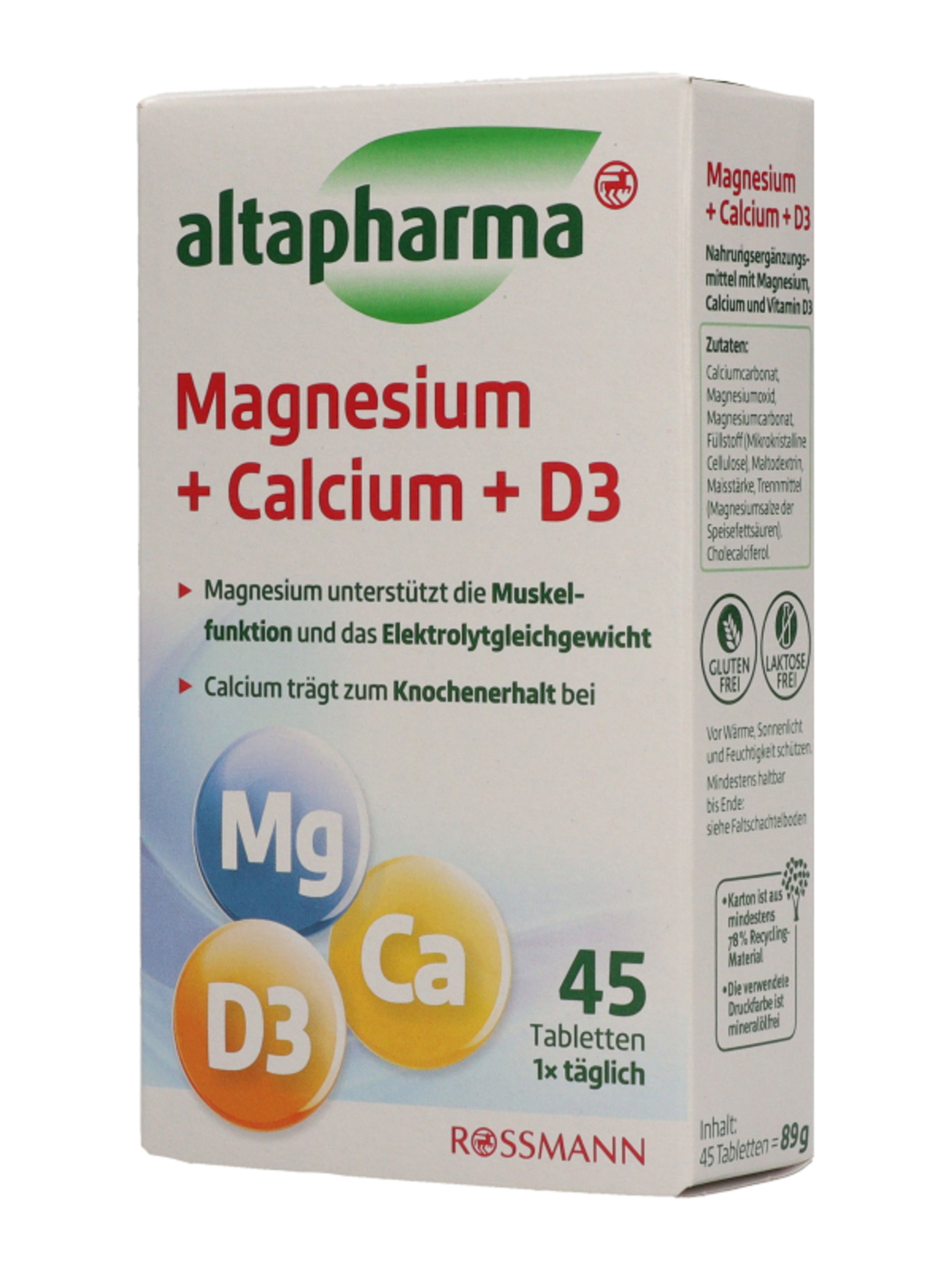 Altapharma magnézium, kalcium és D3-vitamin tabletta - 45 db-3