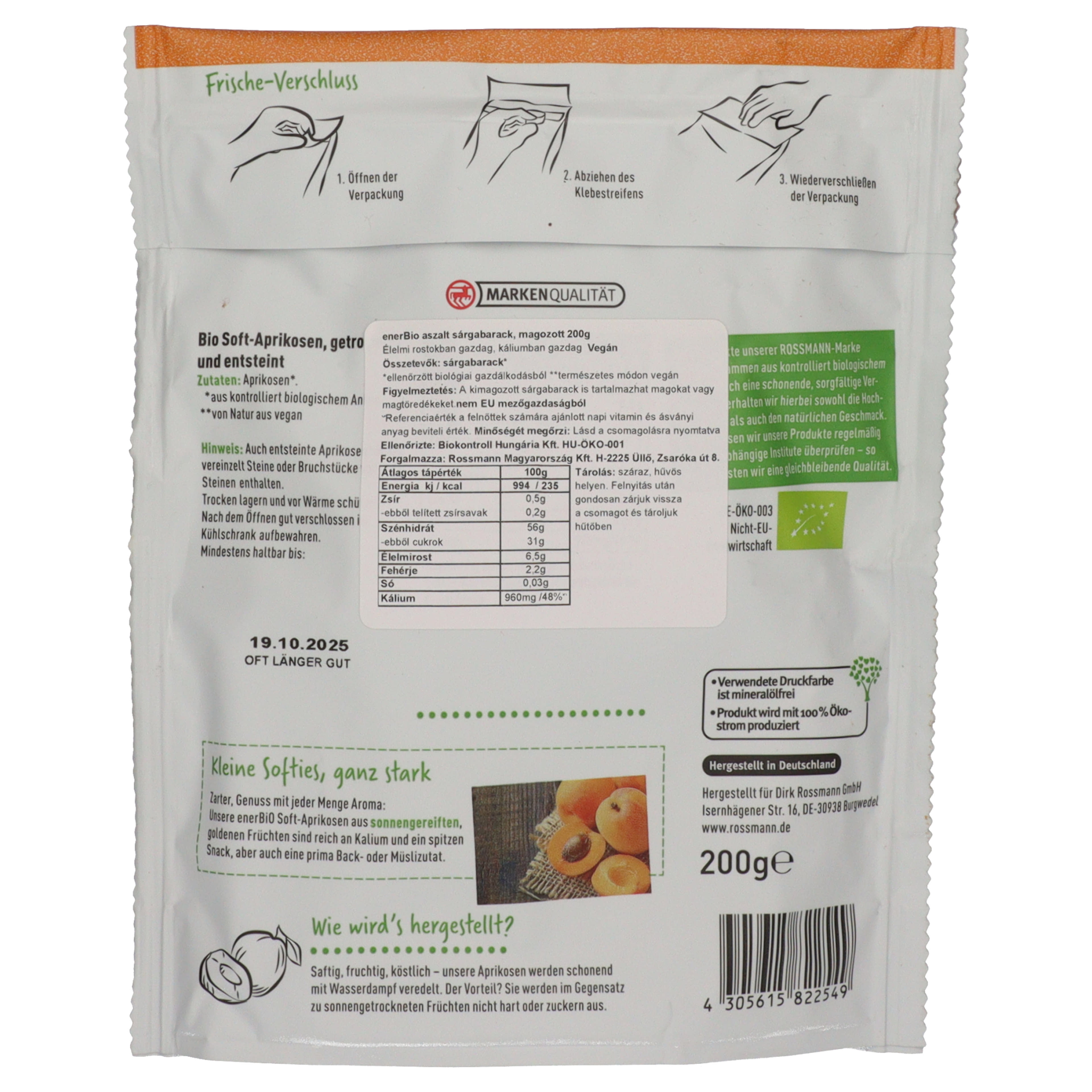 enerBio Aszalt Sárgabarack - 200 g-2