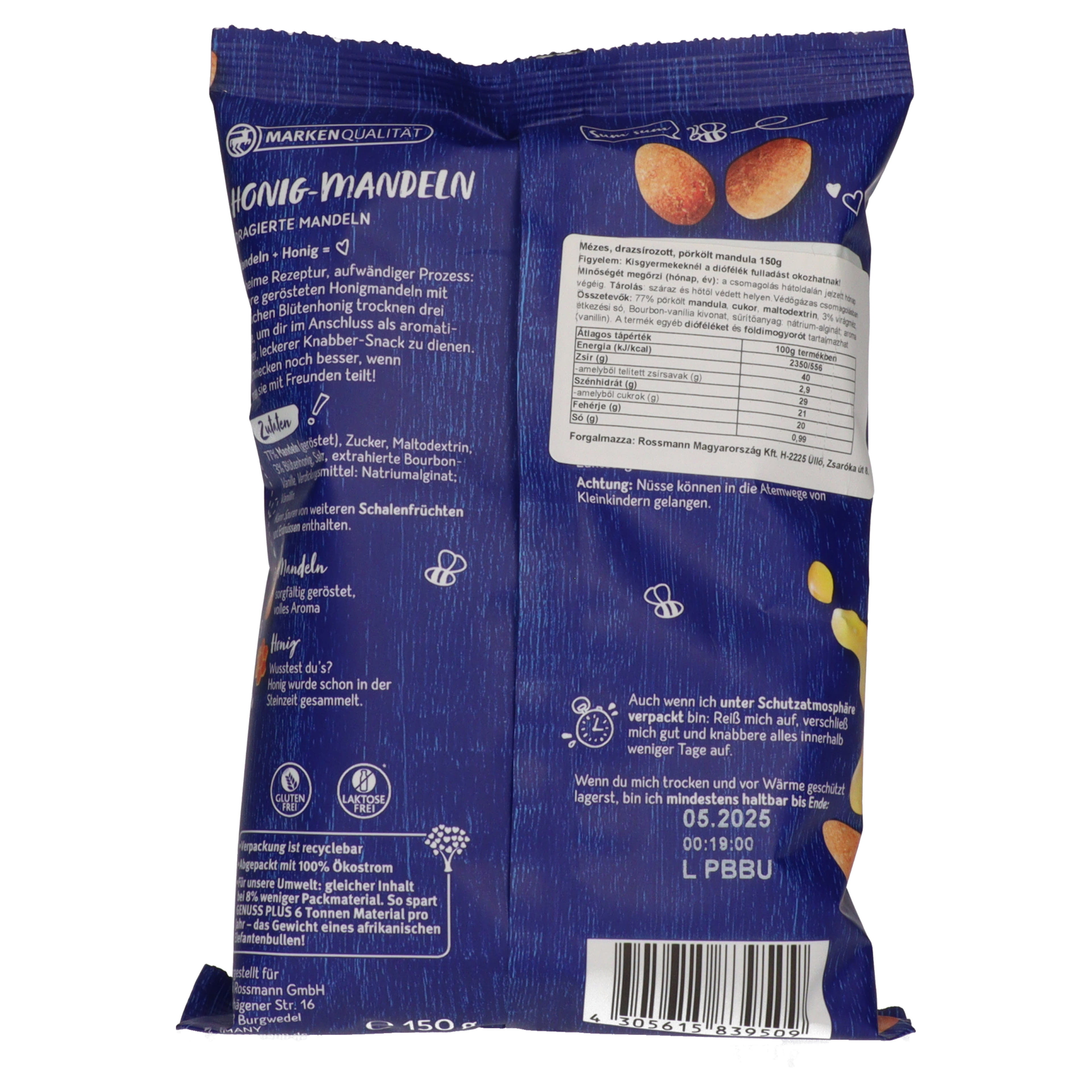 Genuss Plus mézes mandula - 150 g-2