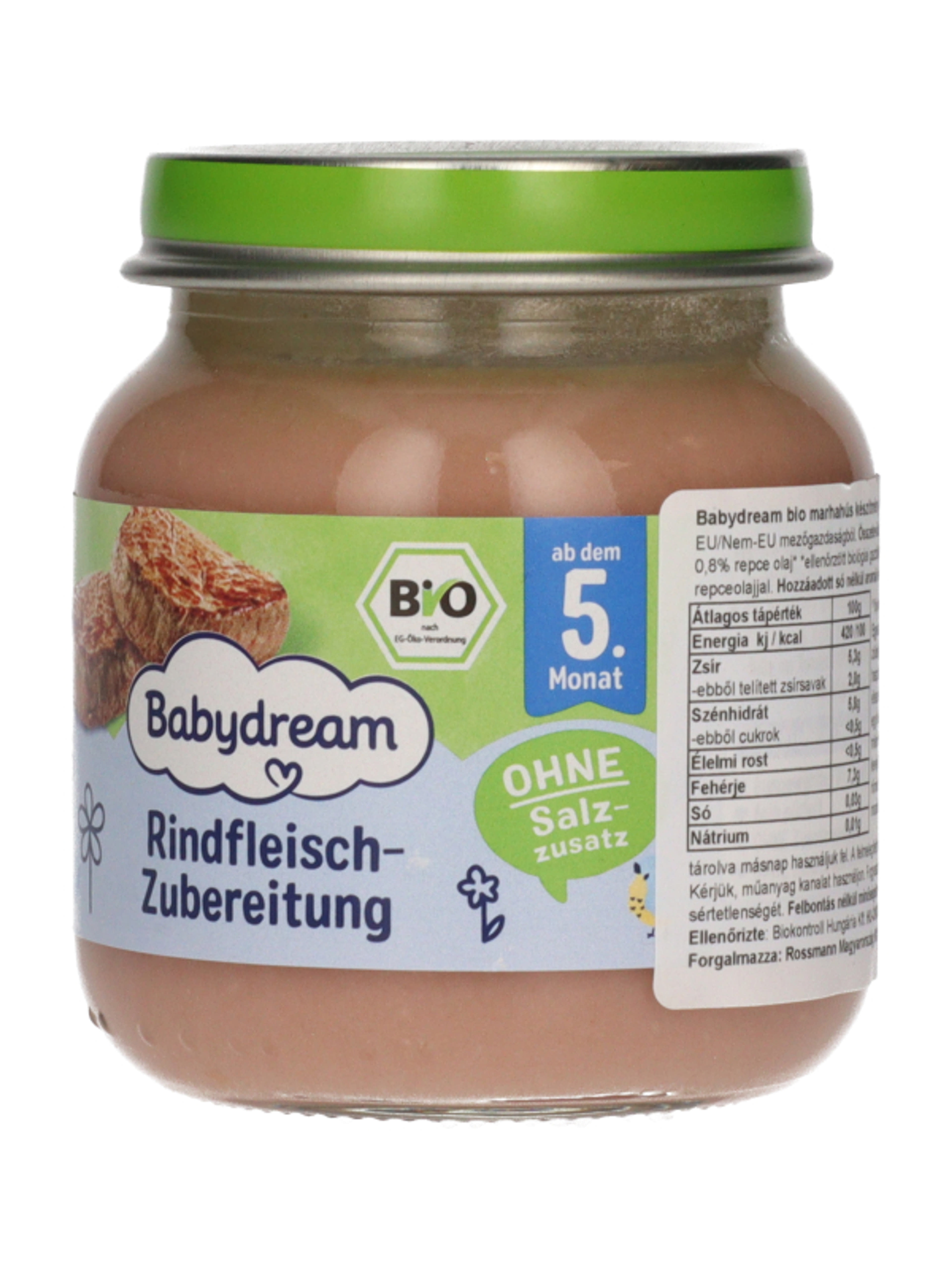 Babydream bio marhahús püré 4H/5 hónapos kortól - 125 g-2