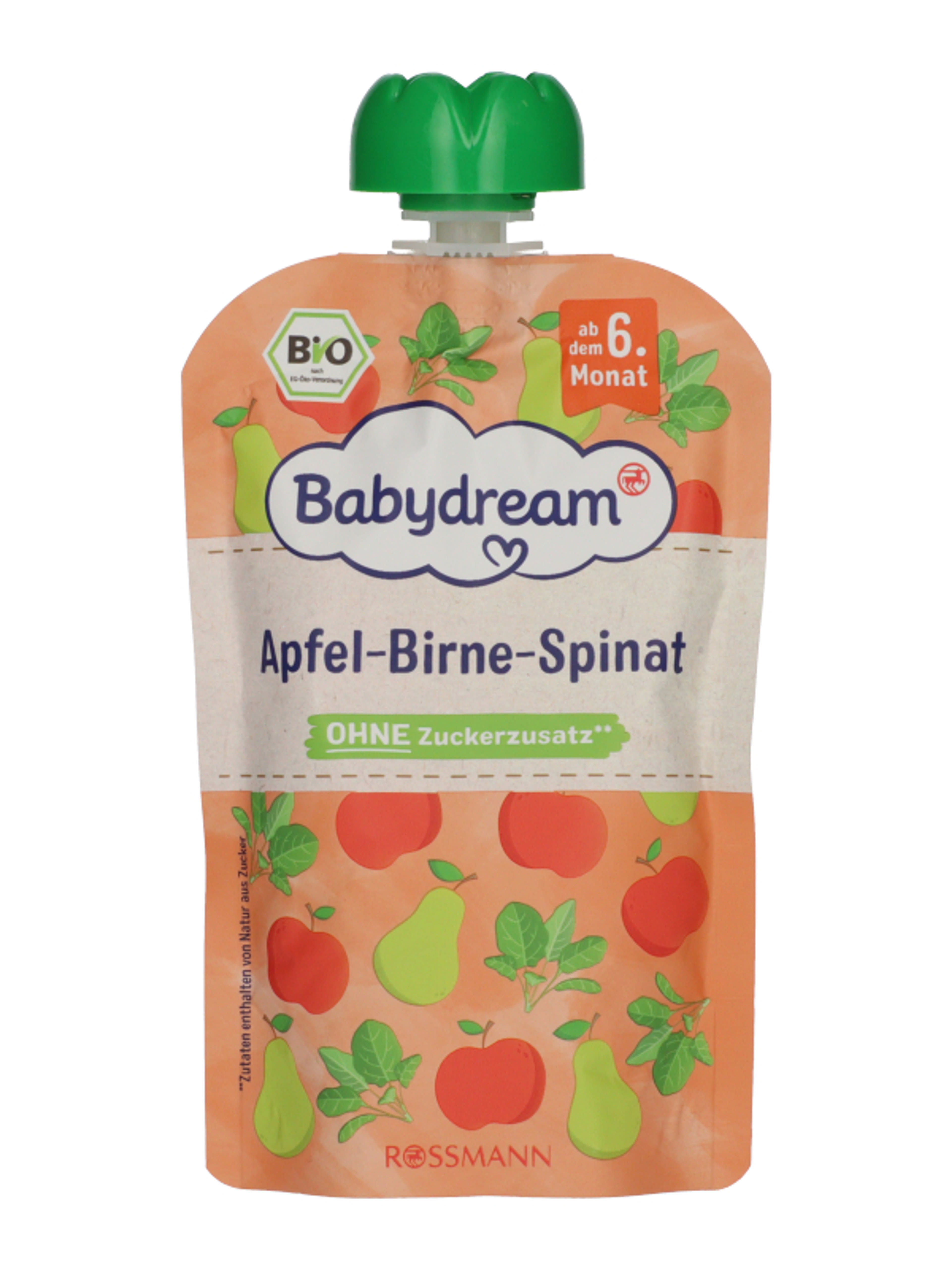 Babydream bio püré alma-körte-spenót 6 hónapos kortól - 100 g-1