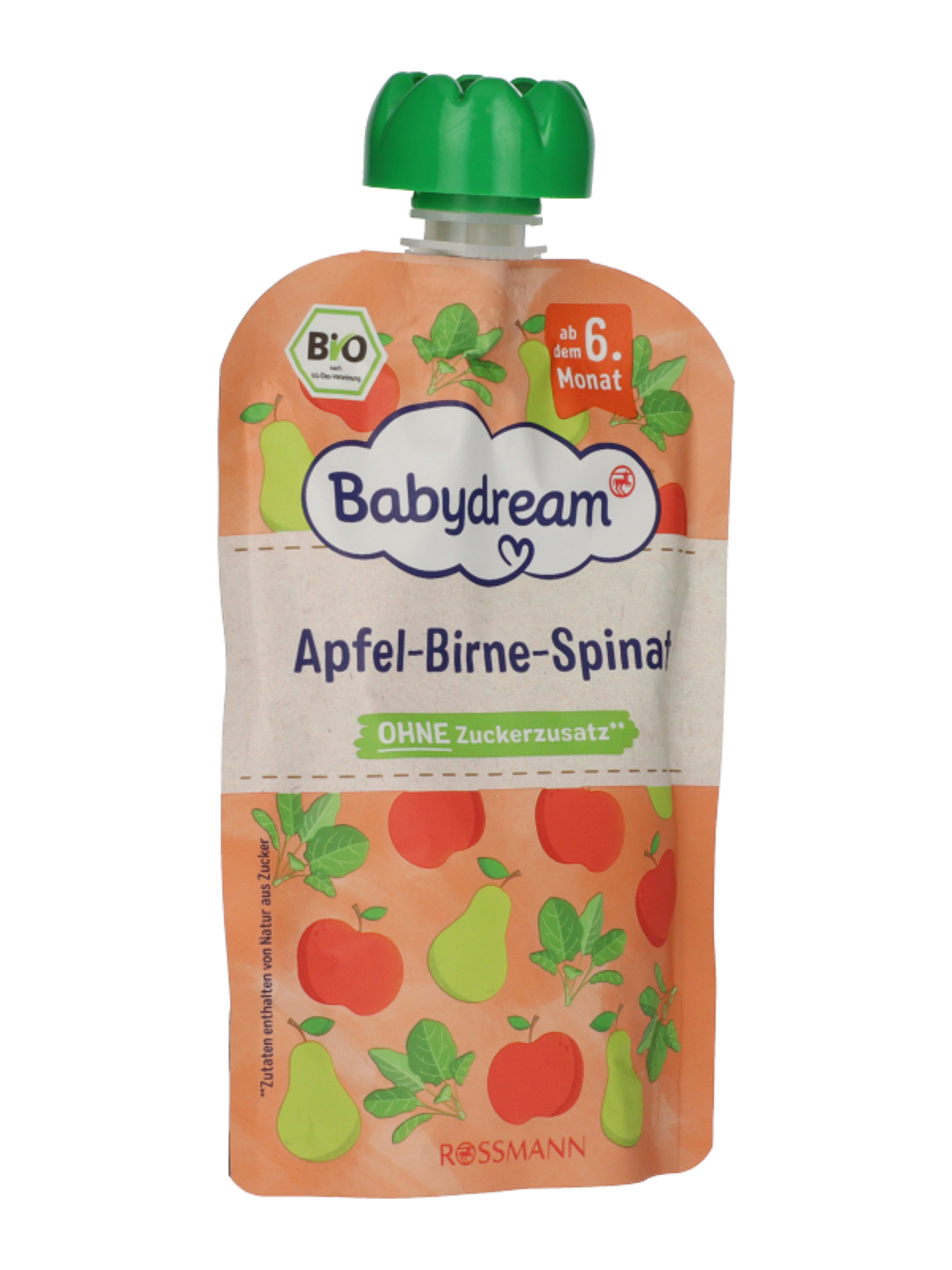 Babydream bio püré alma-körte-spenót 6 hónapos kortól - 100 g-4