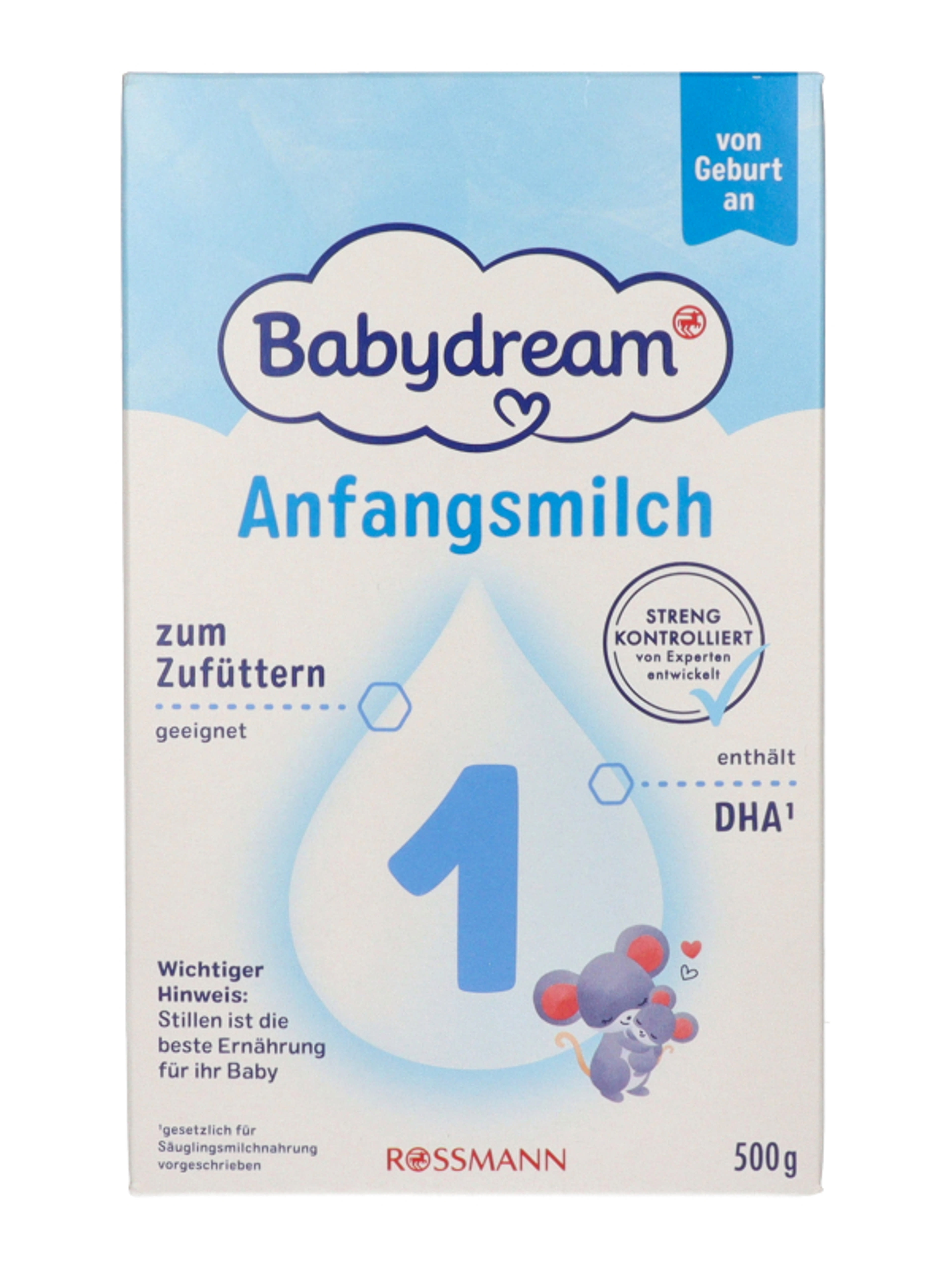 Babydream 1-es Tejalapú Anyatej-Helyettesíthető Tápszer Születéstől Kezdődően - 500 g-1