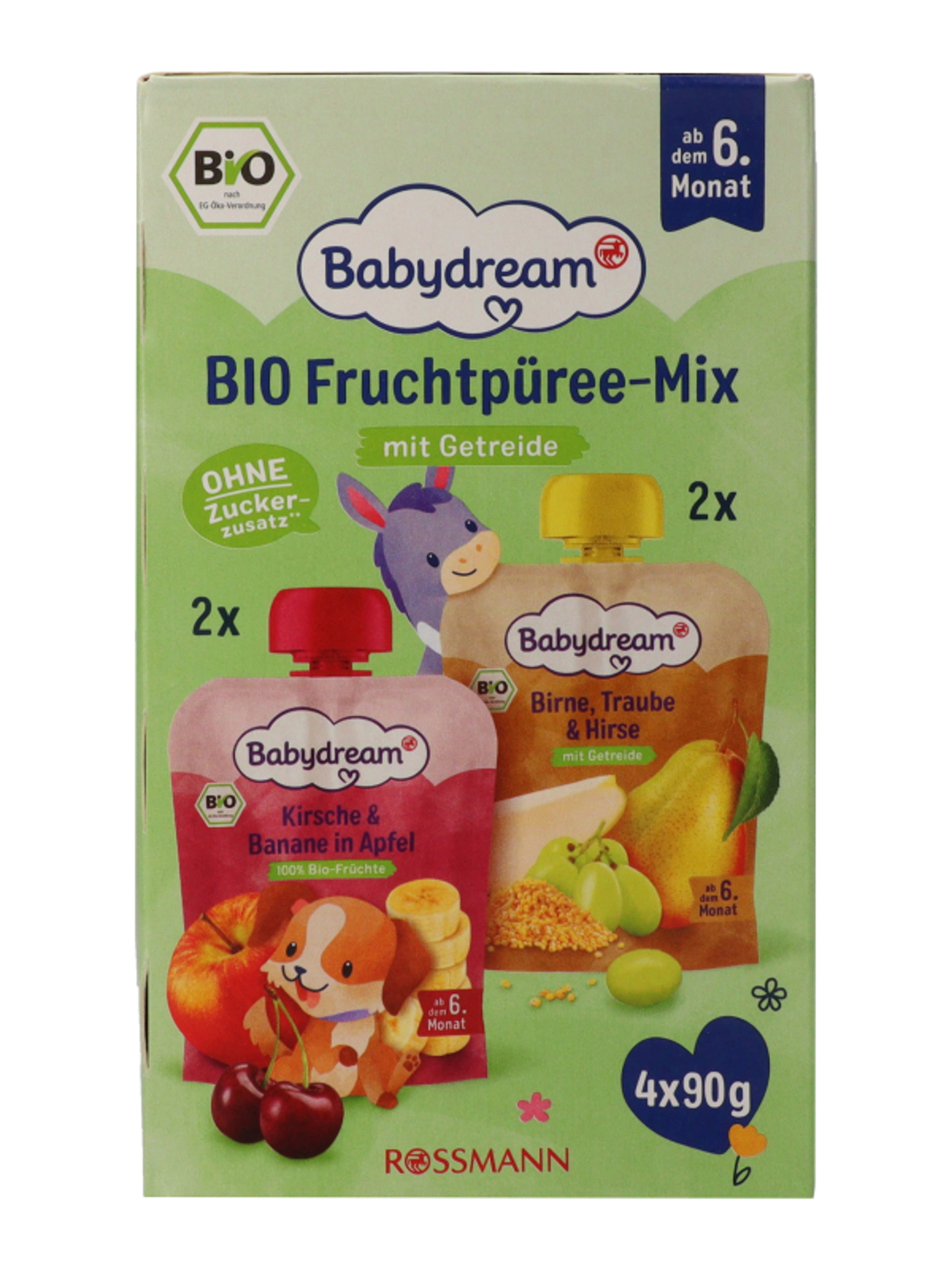 Babydream gyümölcspüré-mix 4 db x 90 g - 360 g