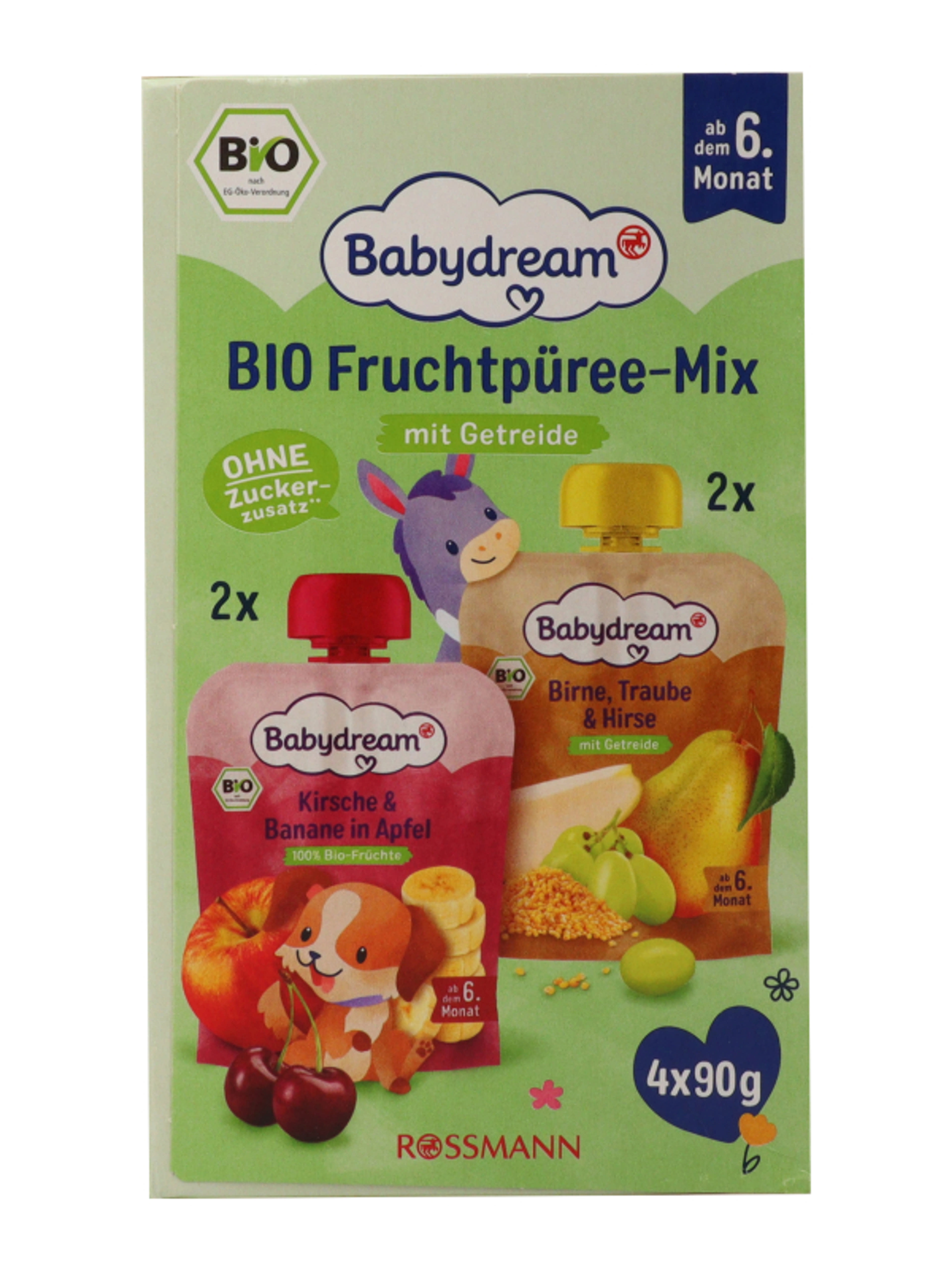 Babydream gyümölcspüré-mix 4 db x 90 g - 360 g-4