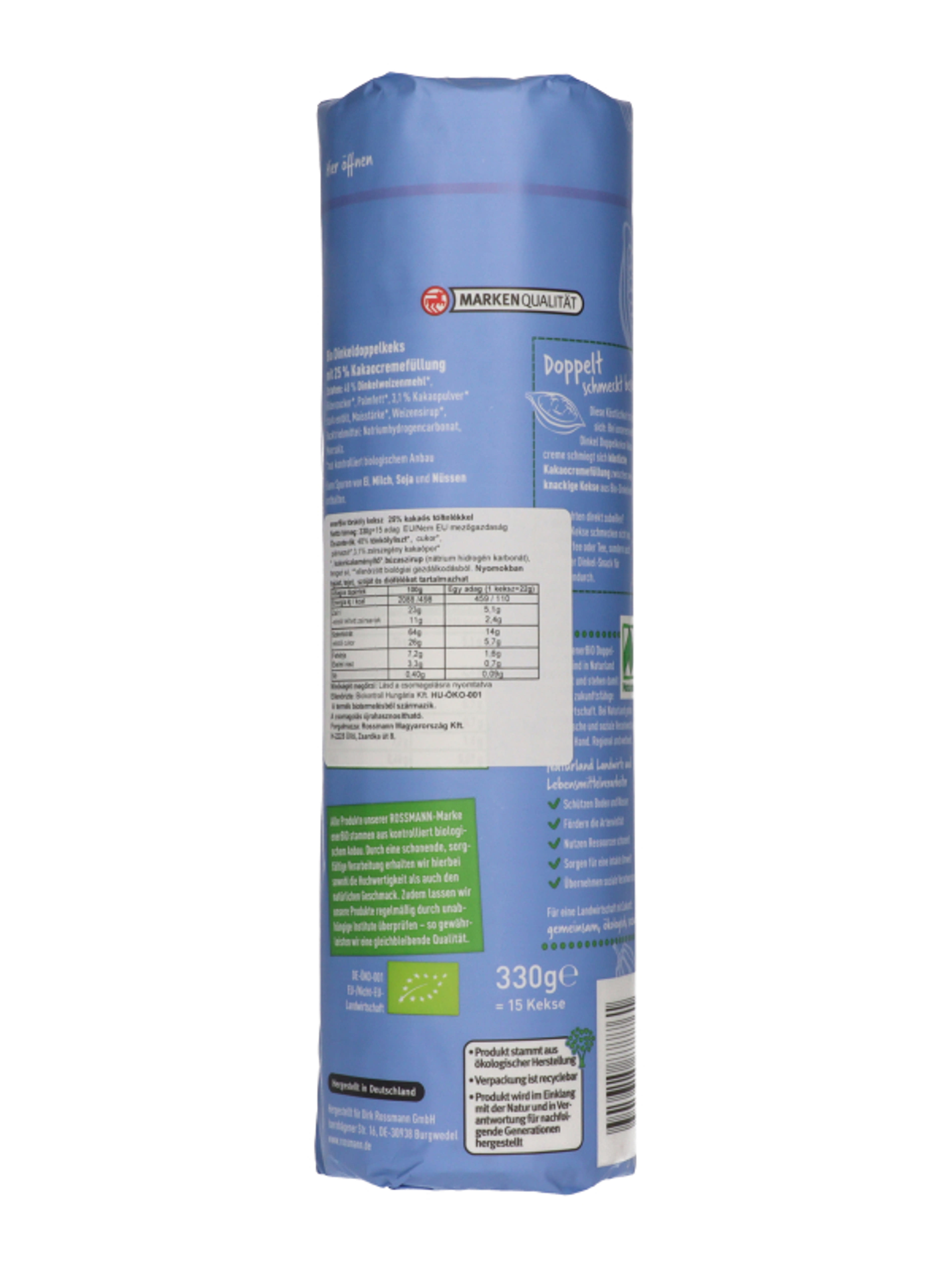 enerBio Tönköly kakaókrémes keksz - 330 g-2
