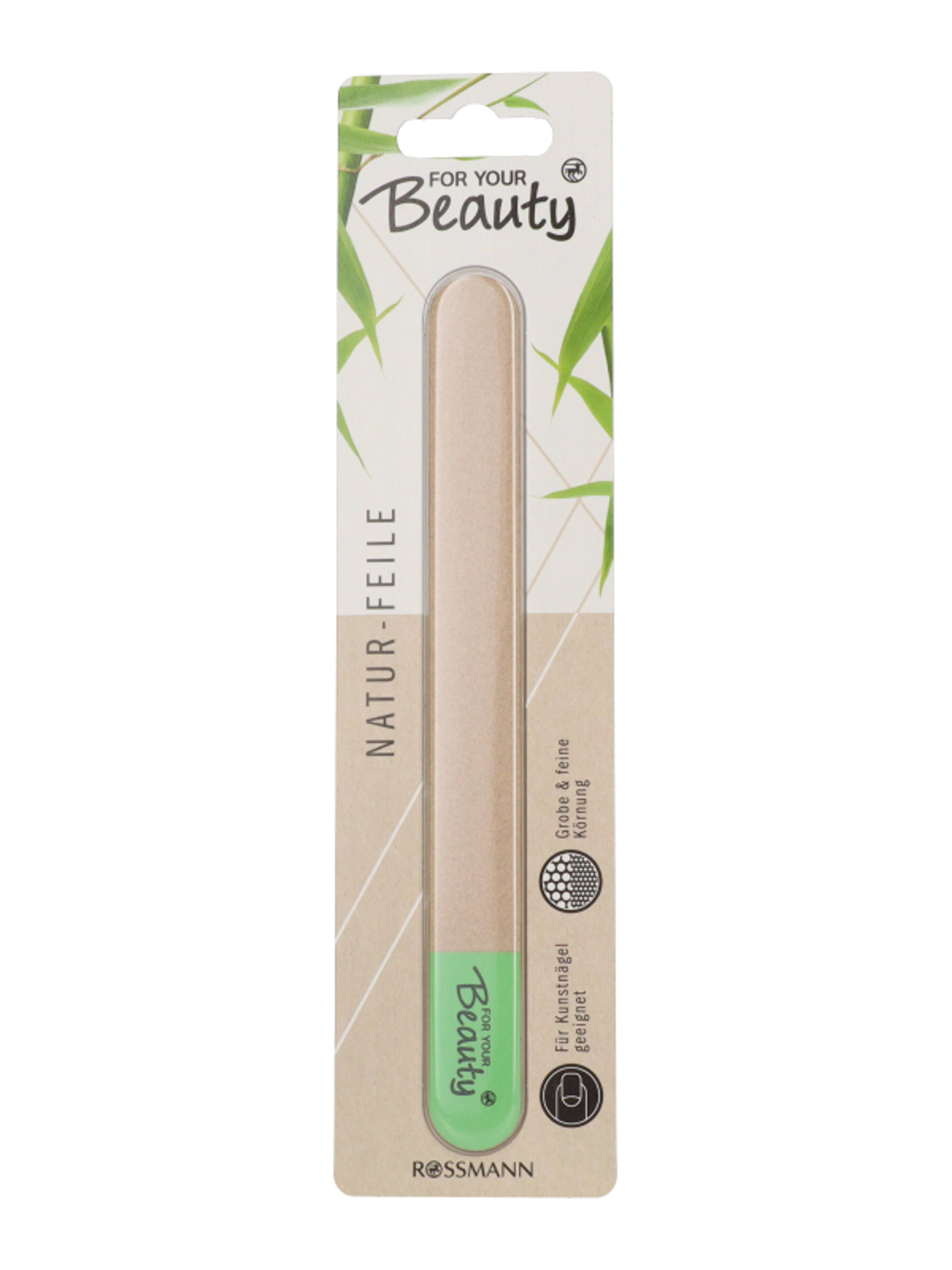 For Your Beauty Natural bambuszmagos körömreszelő - 1 db