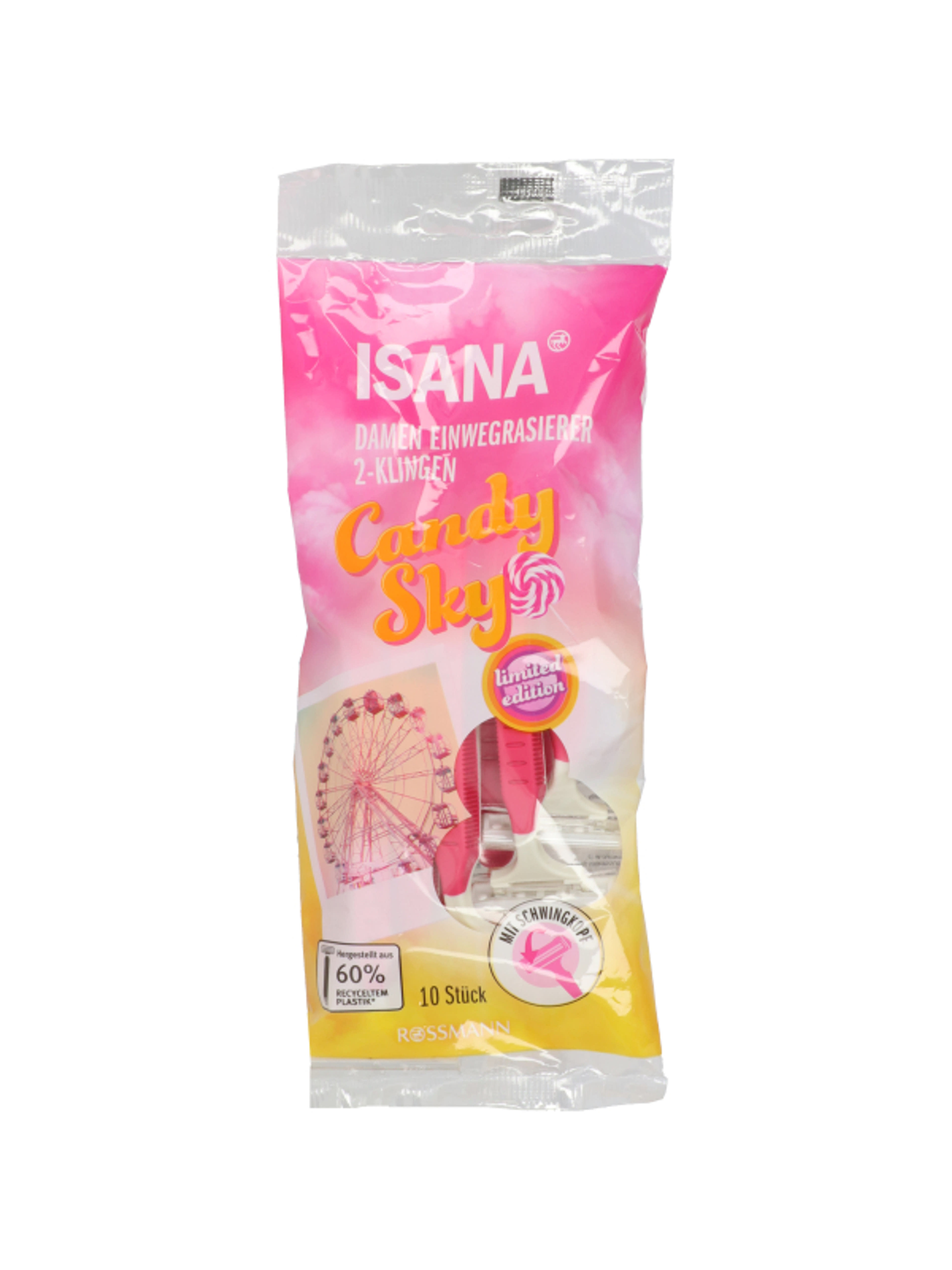 Isana Candy Sky eldobható női borotva, 2 pengés - 10 db-1