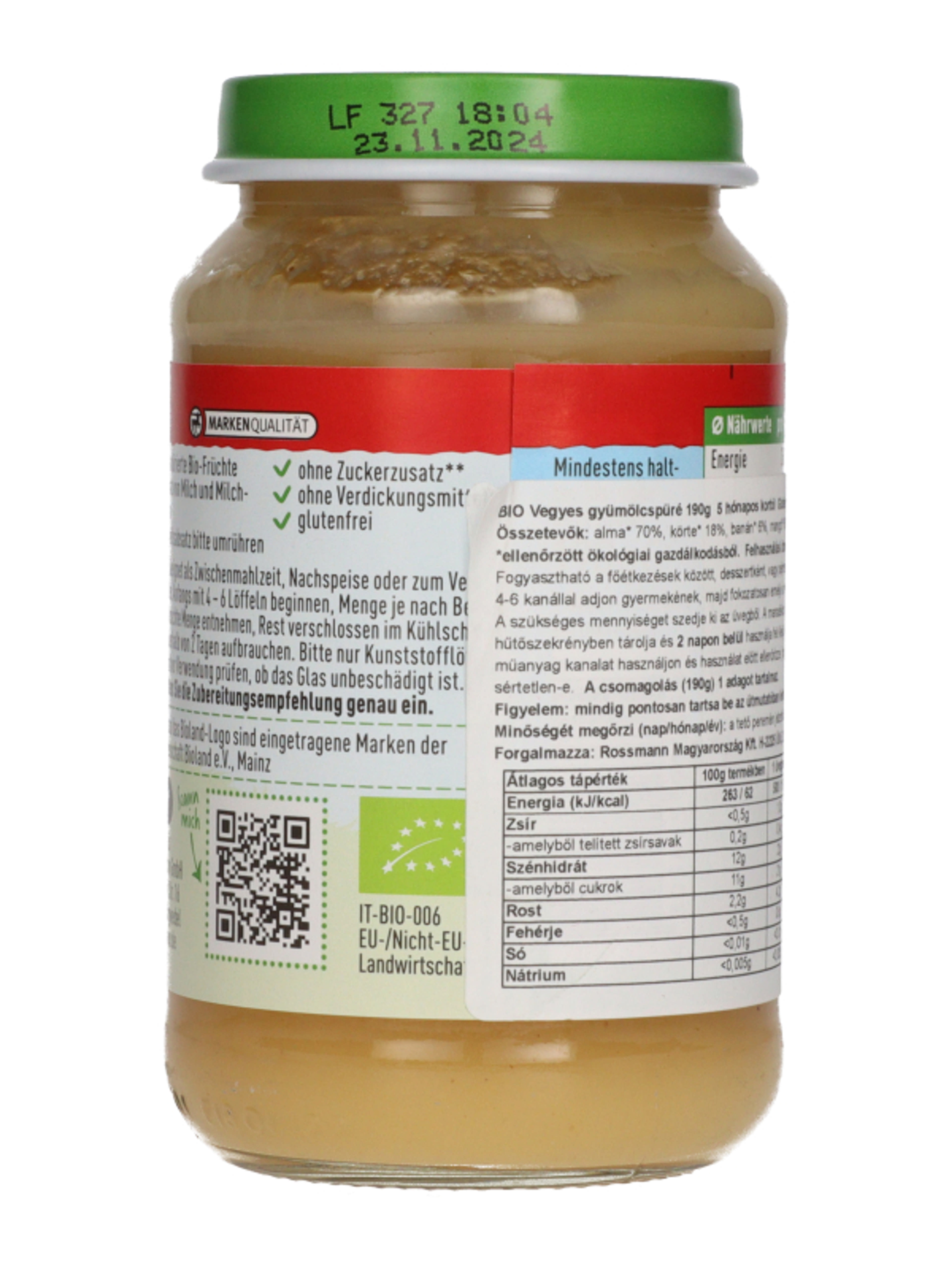 Ener-Bio vegyes gyümölcspüré 5 hónapos kortól - 190 g-4