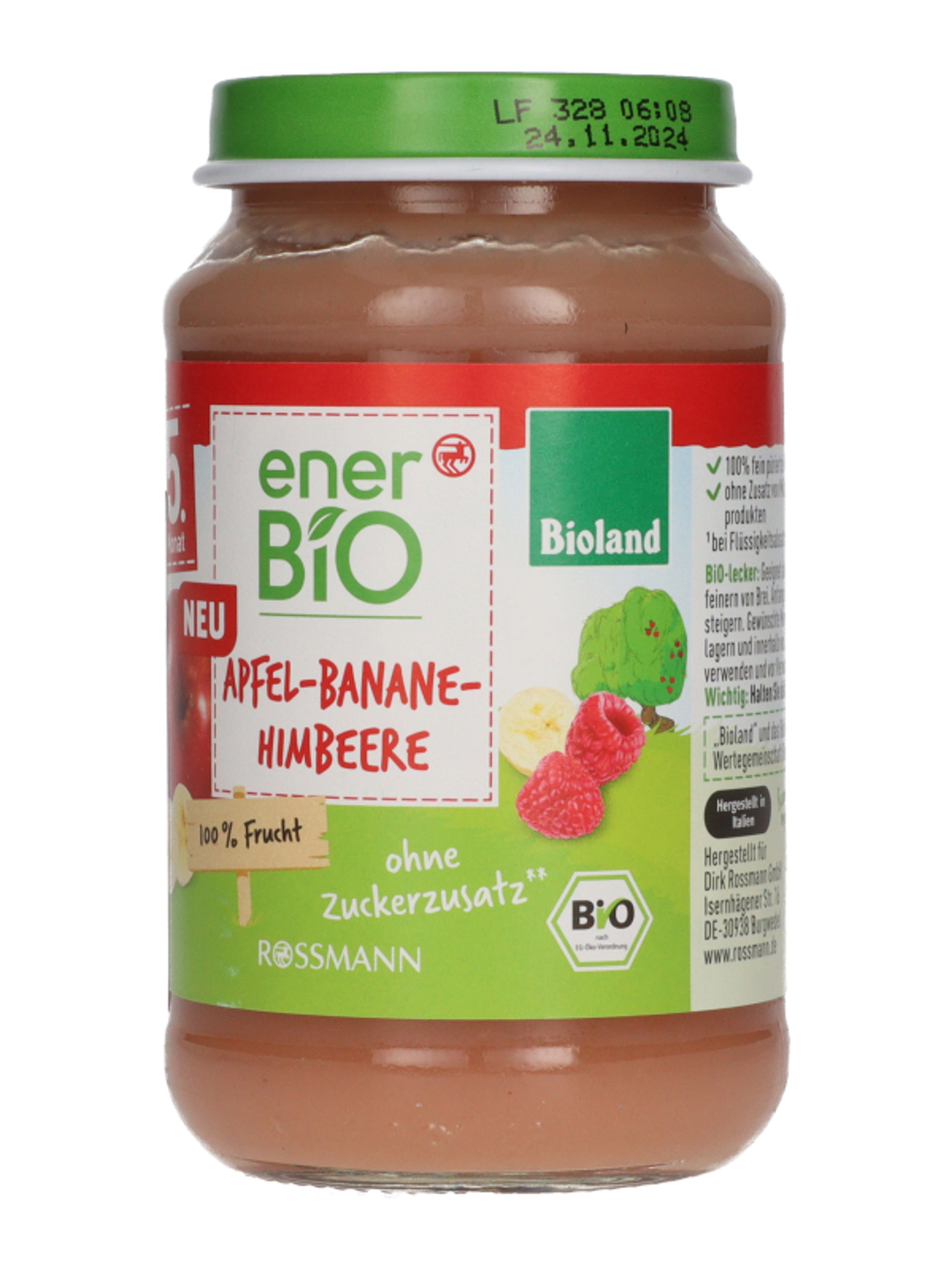 Ener-Bio gyümölcspüré, alma banánnal és málnával 5 hónapos kortól - 190 g-3