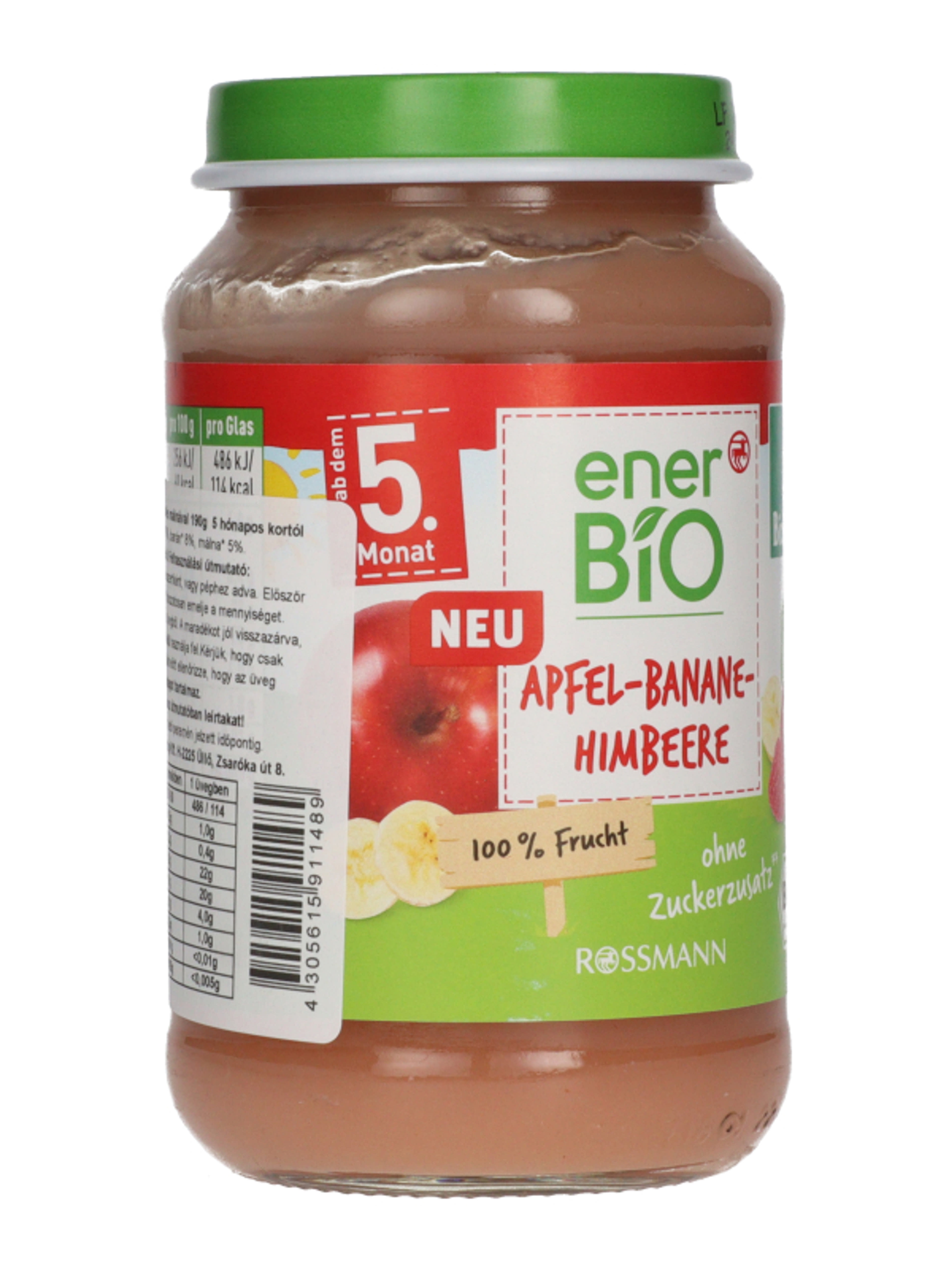 Ener-Bio gyümölcspüré, alma banánnal és málnával 5 hónapos kortól - 190 g-5