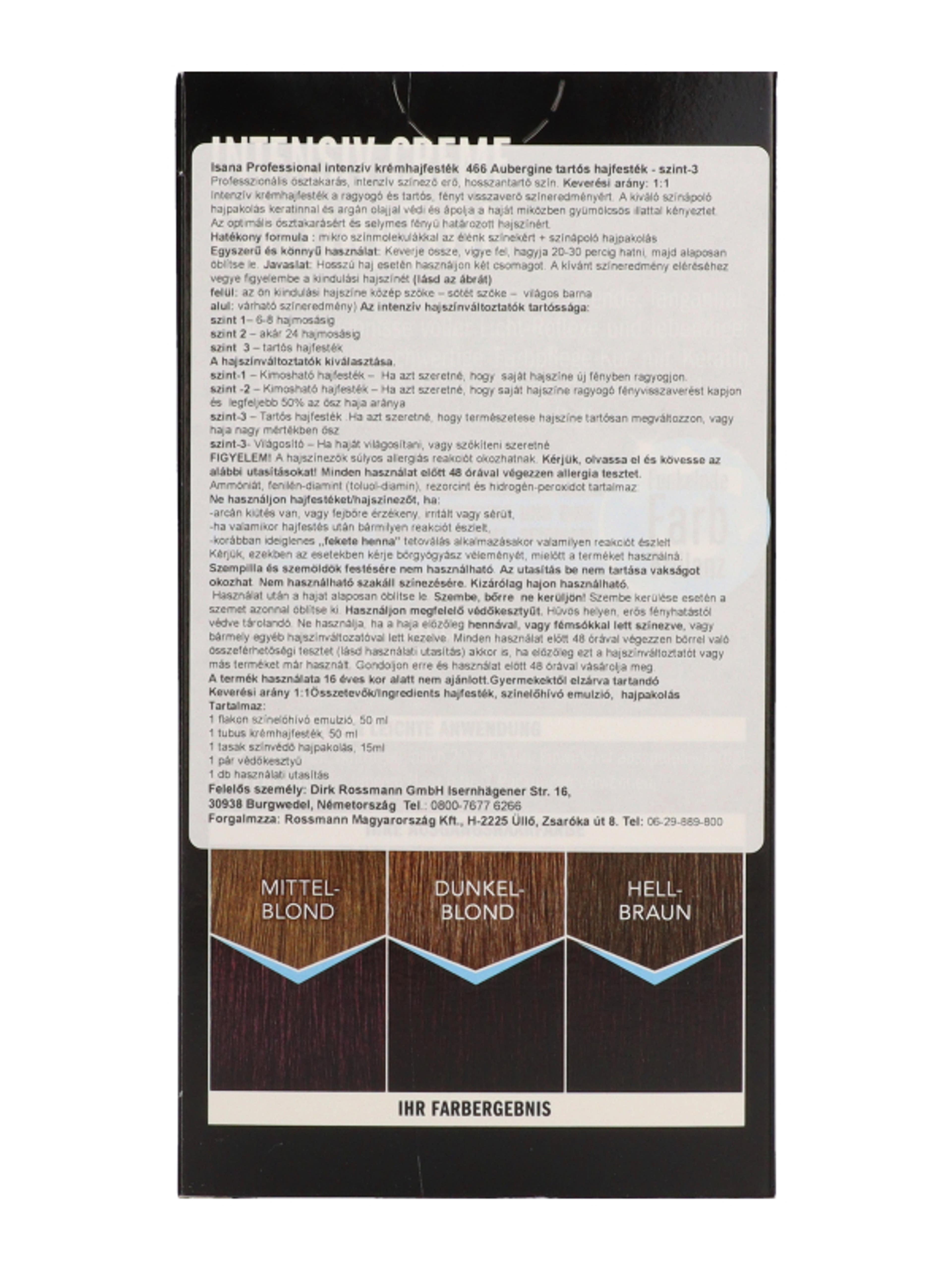 Isana Professional intenzív krémhajfesték  /466 Aubergine - 1 db-4