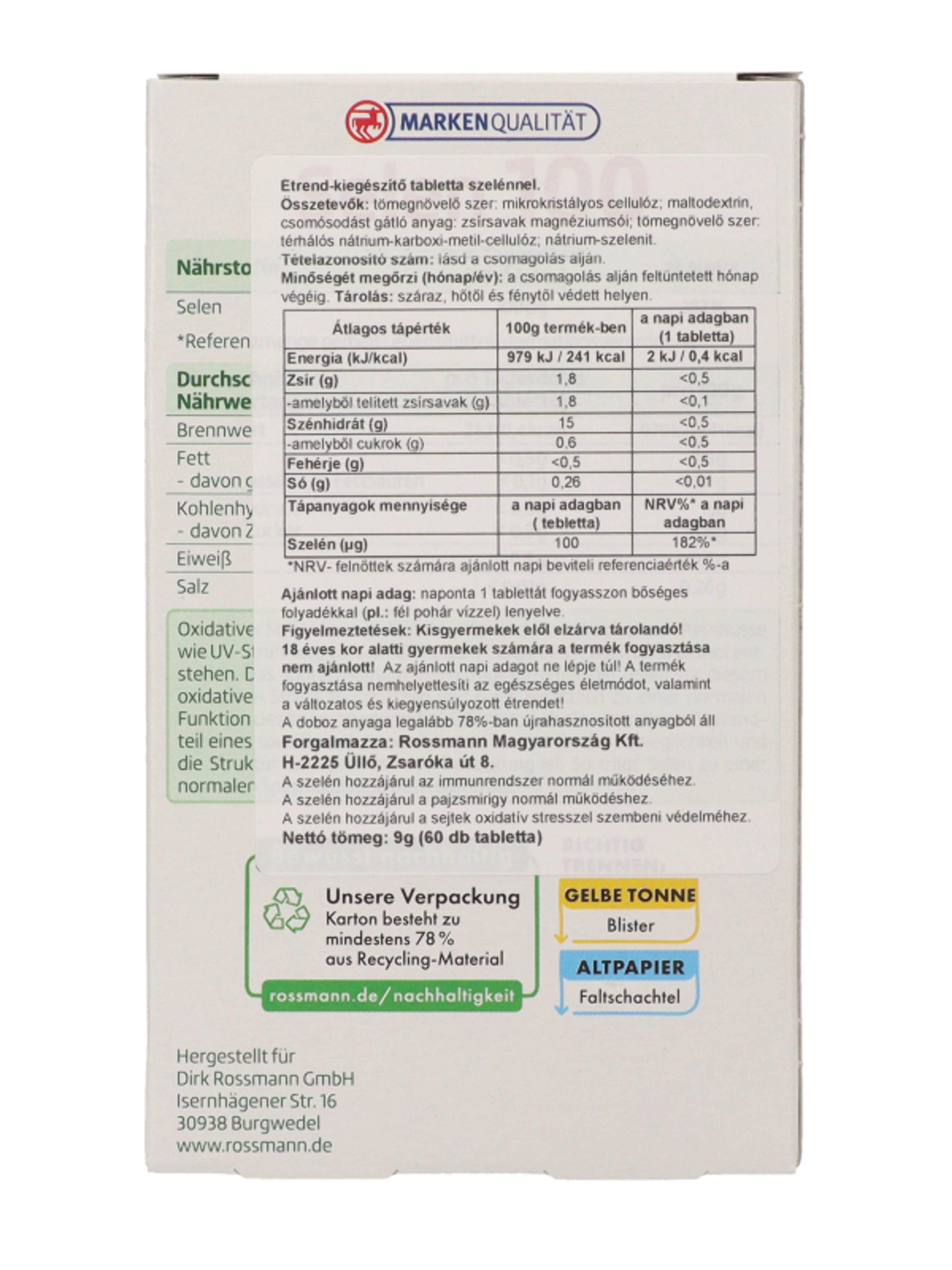 Altapharma Szelén 100 étrendkiegészítő tabletta -  60db-4