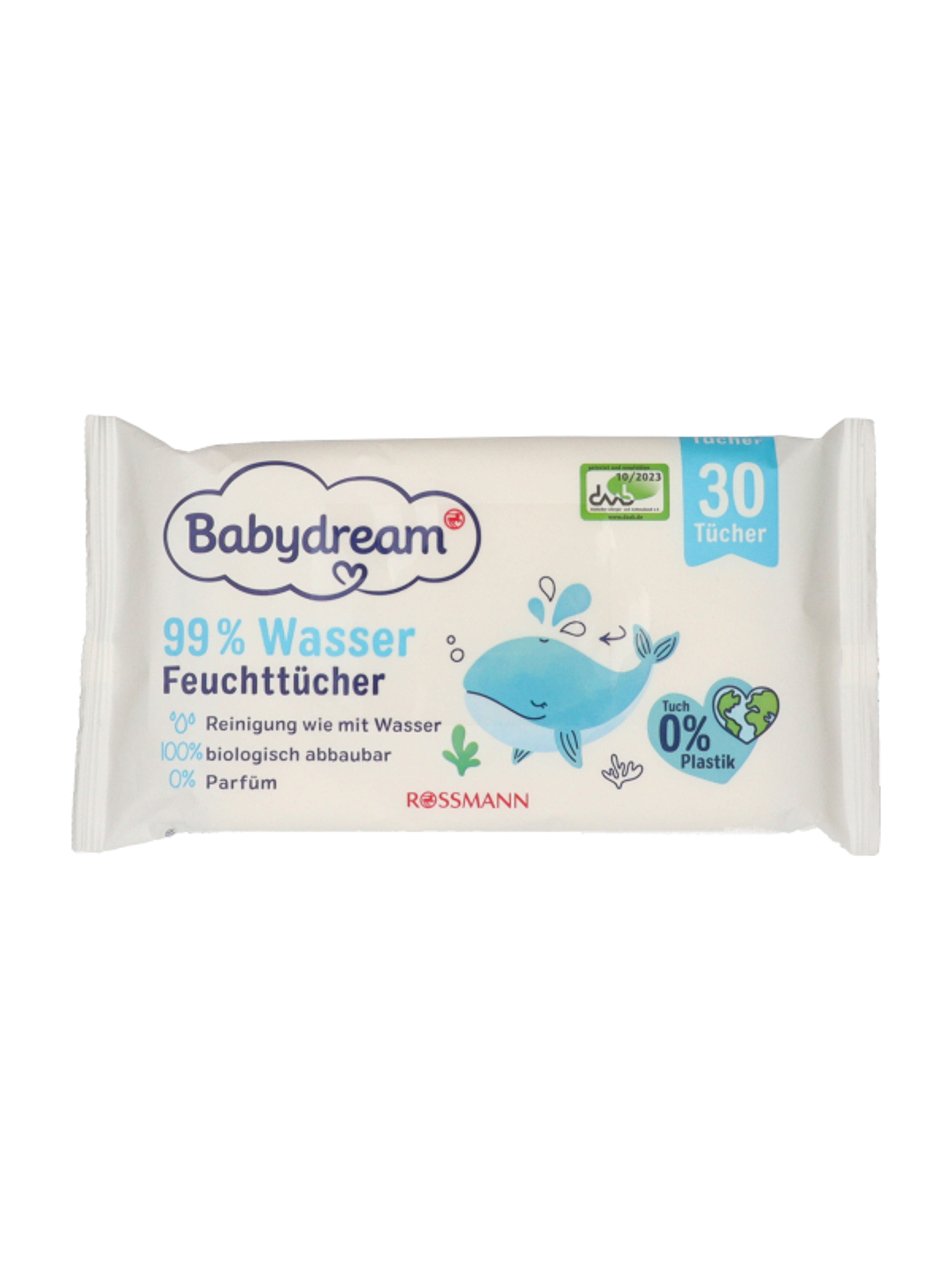 Babydream Extra Sensitive törlőkendő 99% vízzel - 30 db