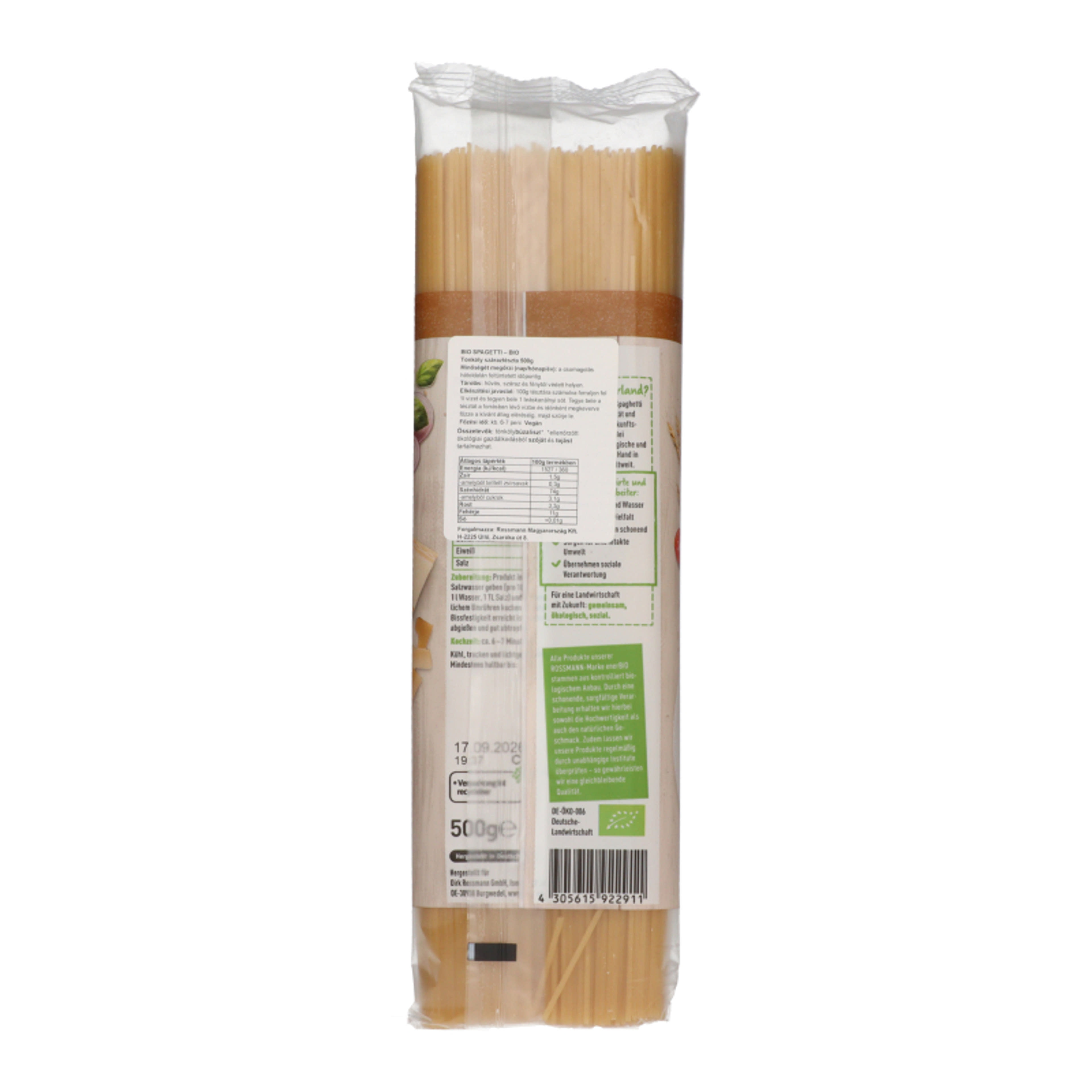 Ener-Bio Tönköly spagetti száraztészta - 500 g-2