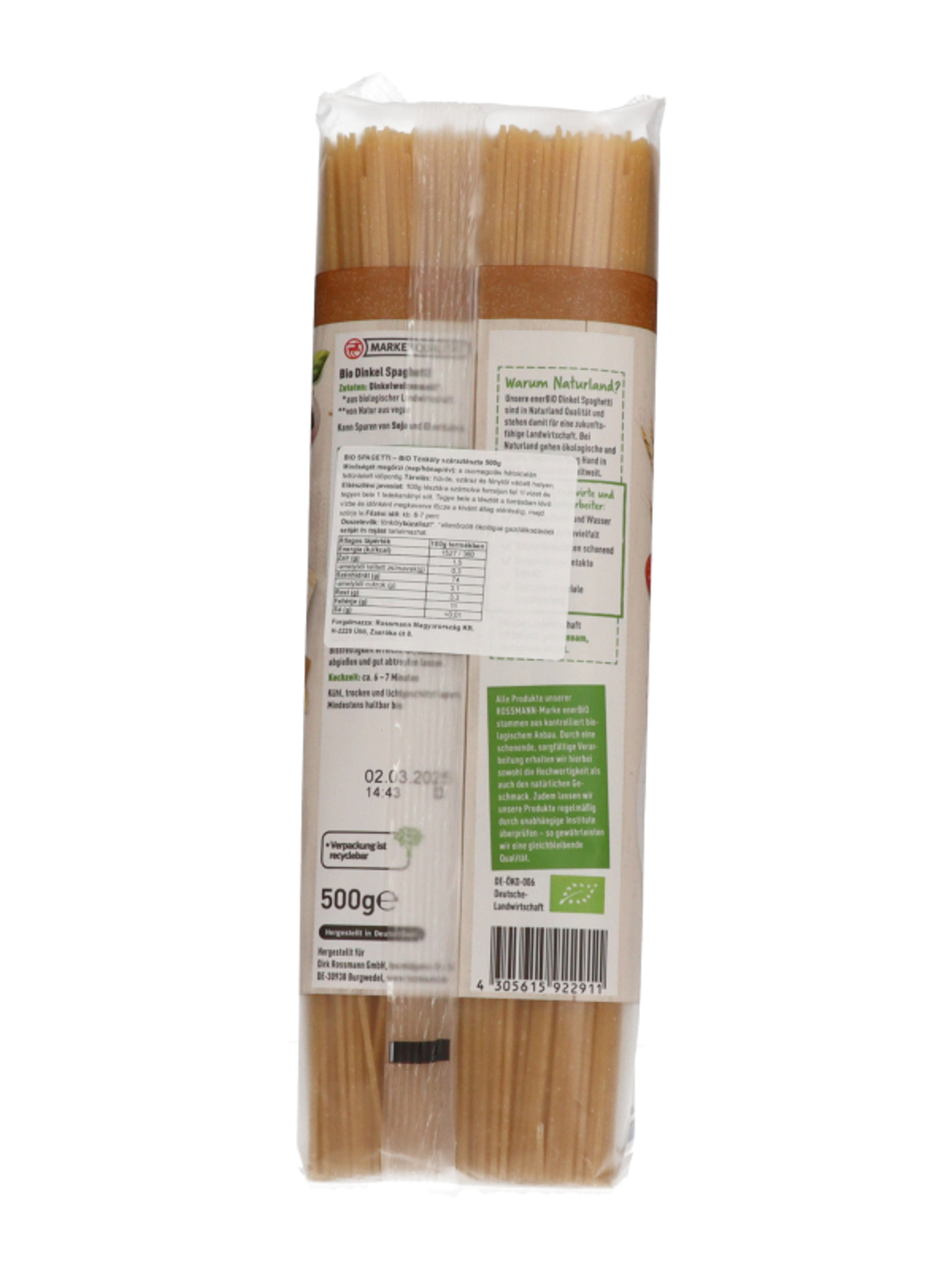 Ener-Bio Tönköly spagetti száraztészta - 500 g-4
