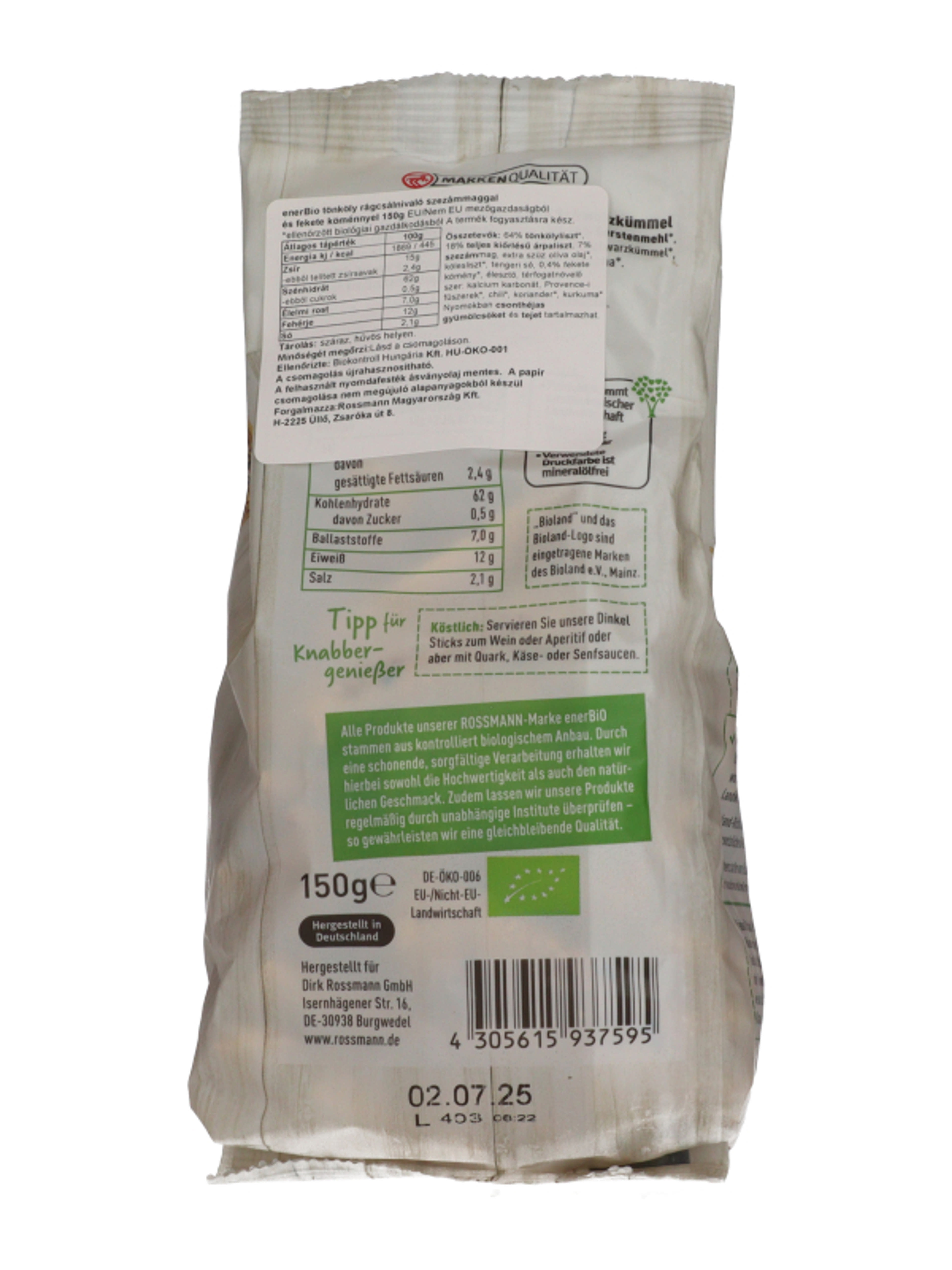 enerBio bio tönköly rágcsálnivaló szezám-kömény - 150 g-3