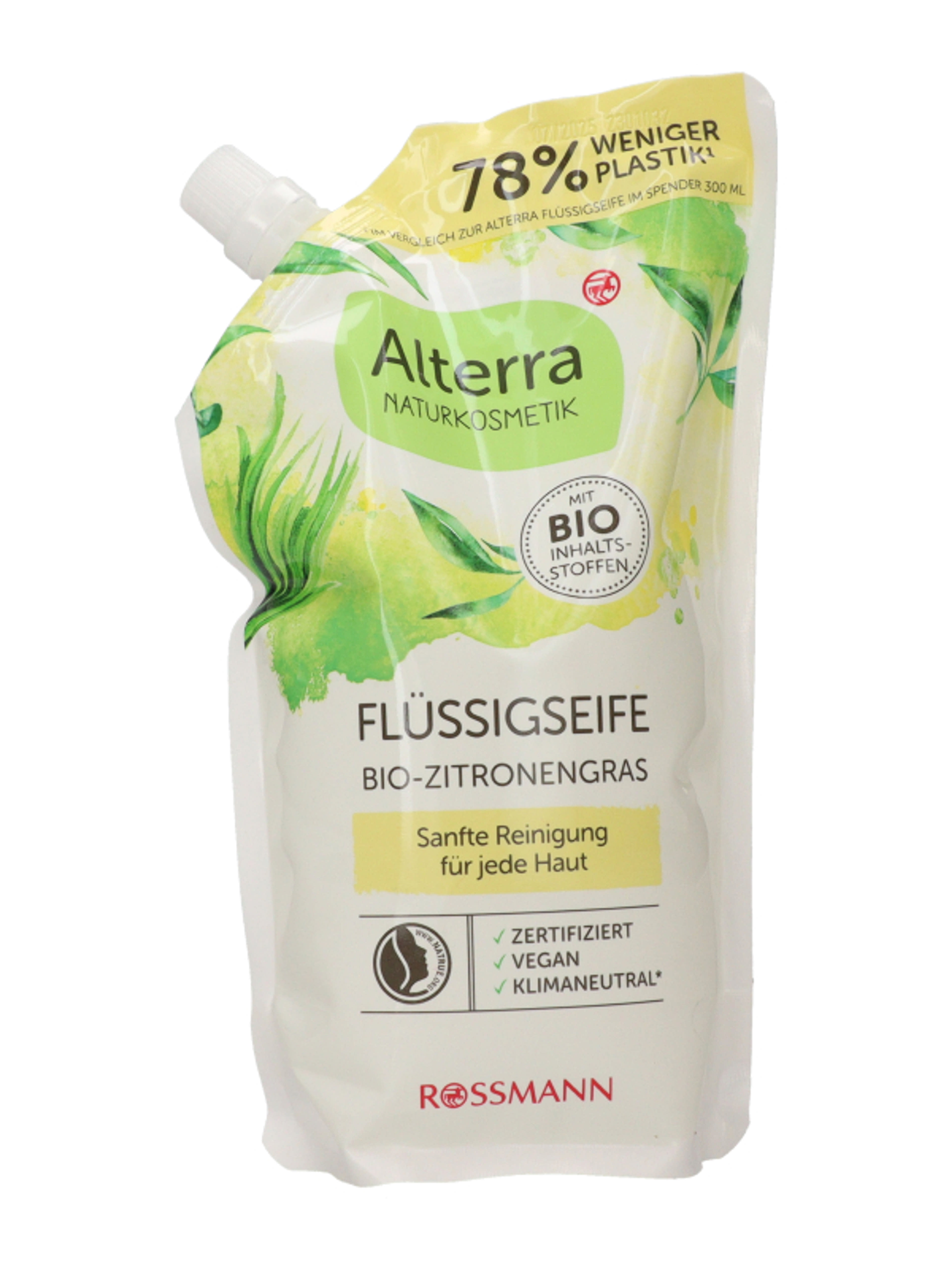 Alterra Naturkosmetik Bio-citromfű folyékony szappan utántöltő - 500 ml