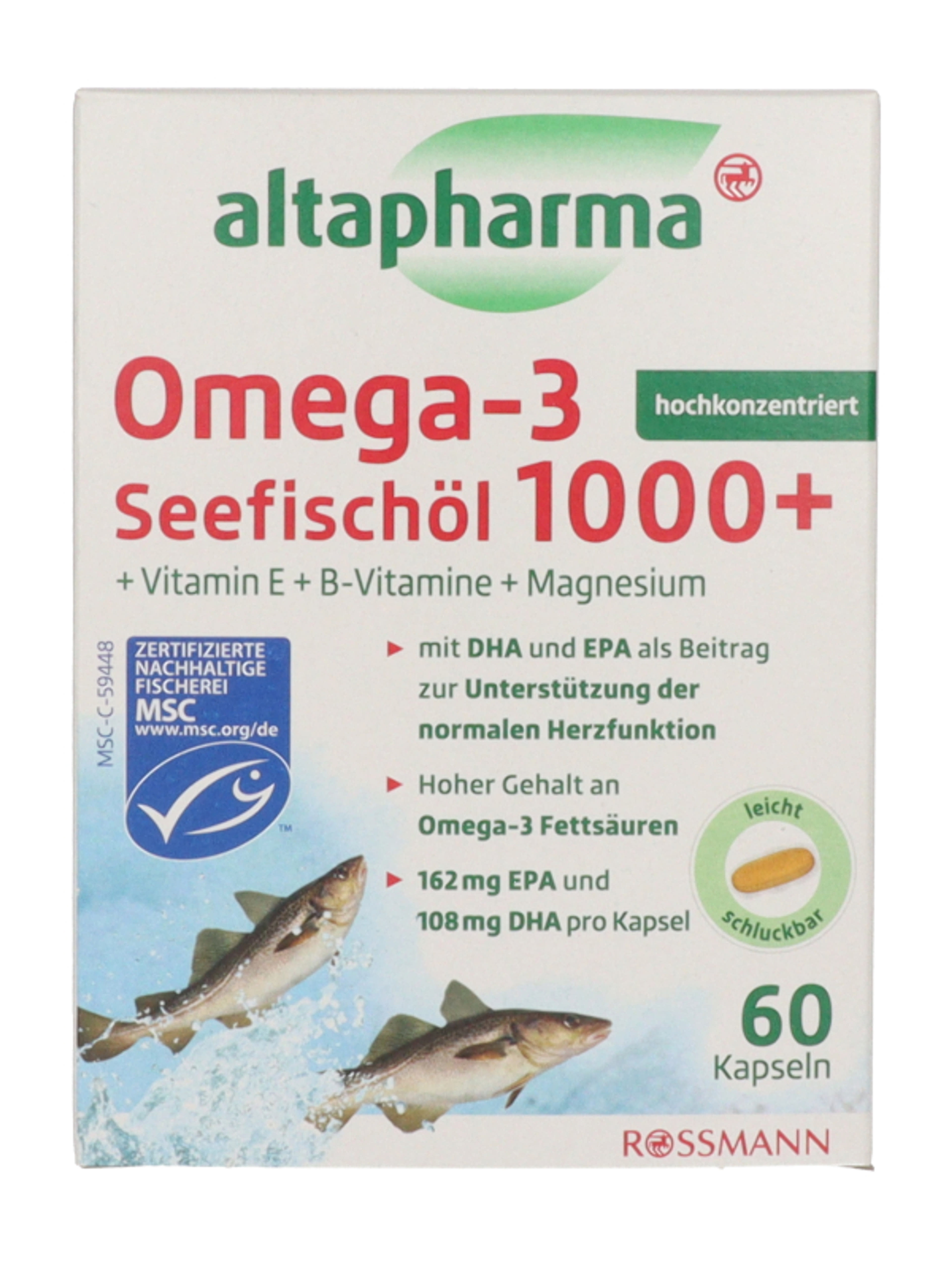 Altapharma Omega-3 halolaj 1000+ MSC étrend-kiegészítő kapszula - 60 db
