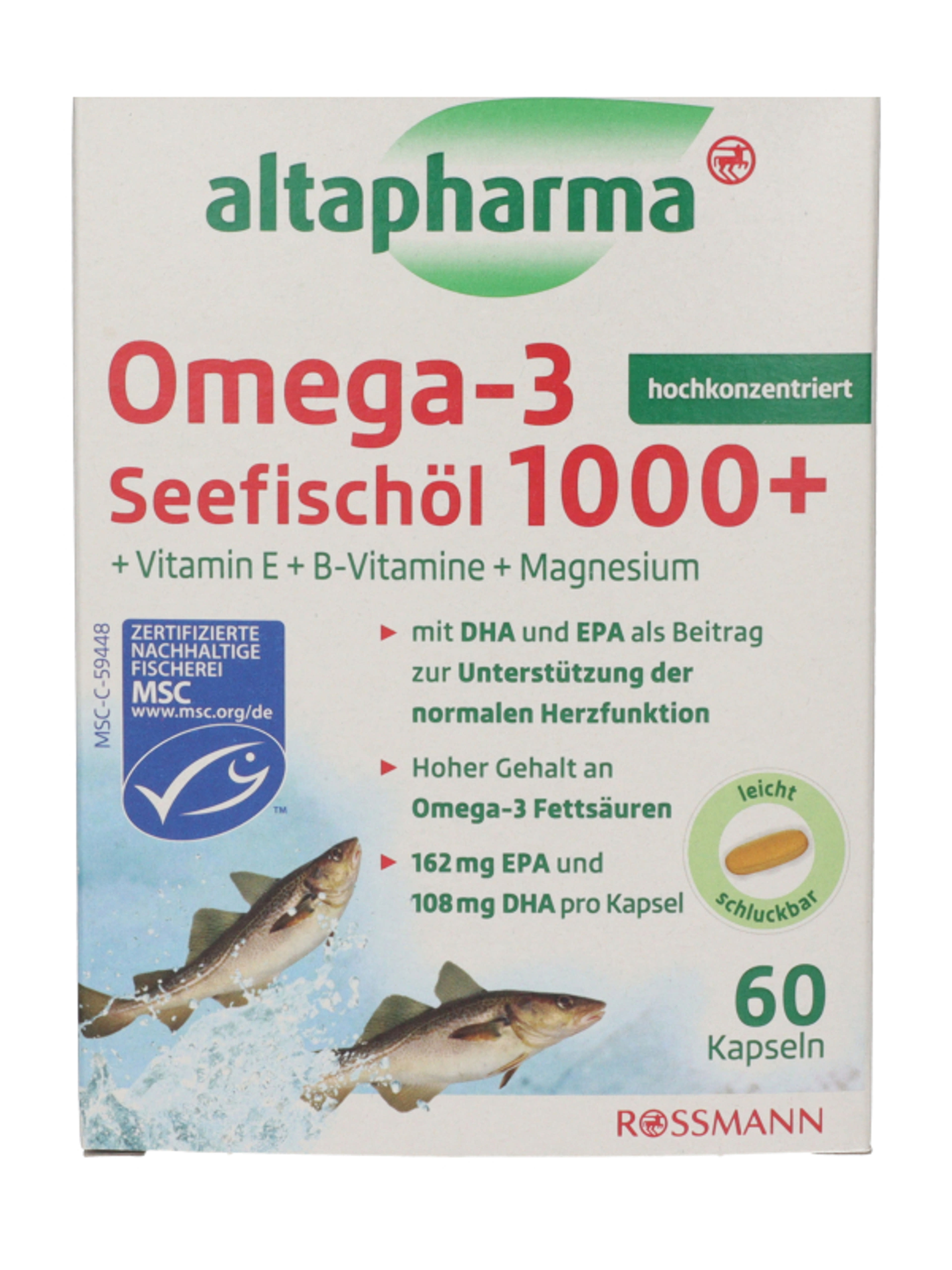 Altapharma Omega-3 halolaj 1000+ MSC étrend-kiegészítő kapszula - 60 db