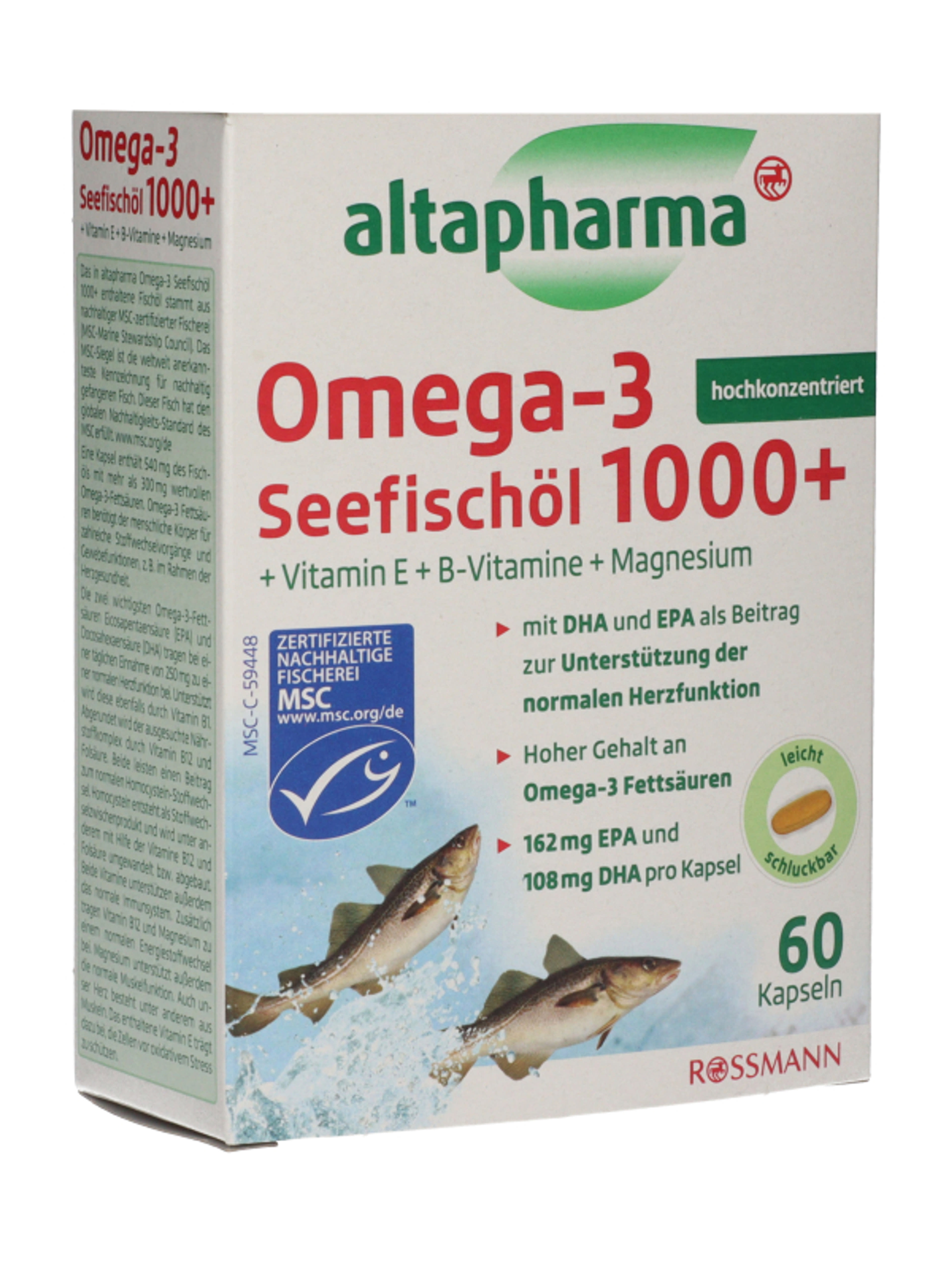 Altapharma Omega-3 halolaj 1000+ MSC étrend-kiegészítő kapszula - 60 db-5